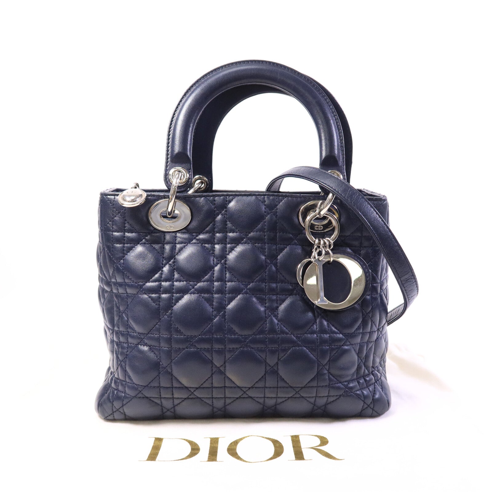 Dior 羊皮皮革Lady Dior Small手挽肩背兩用袋