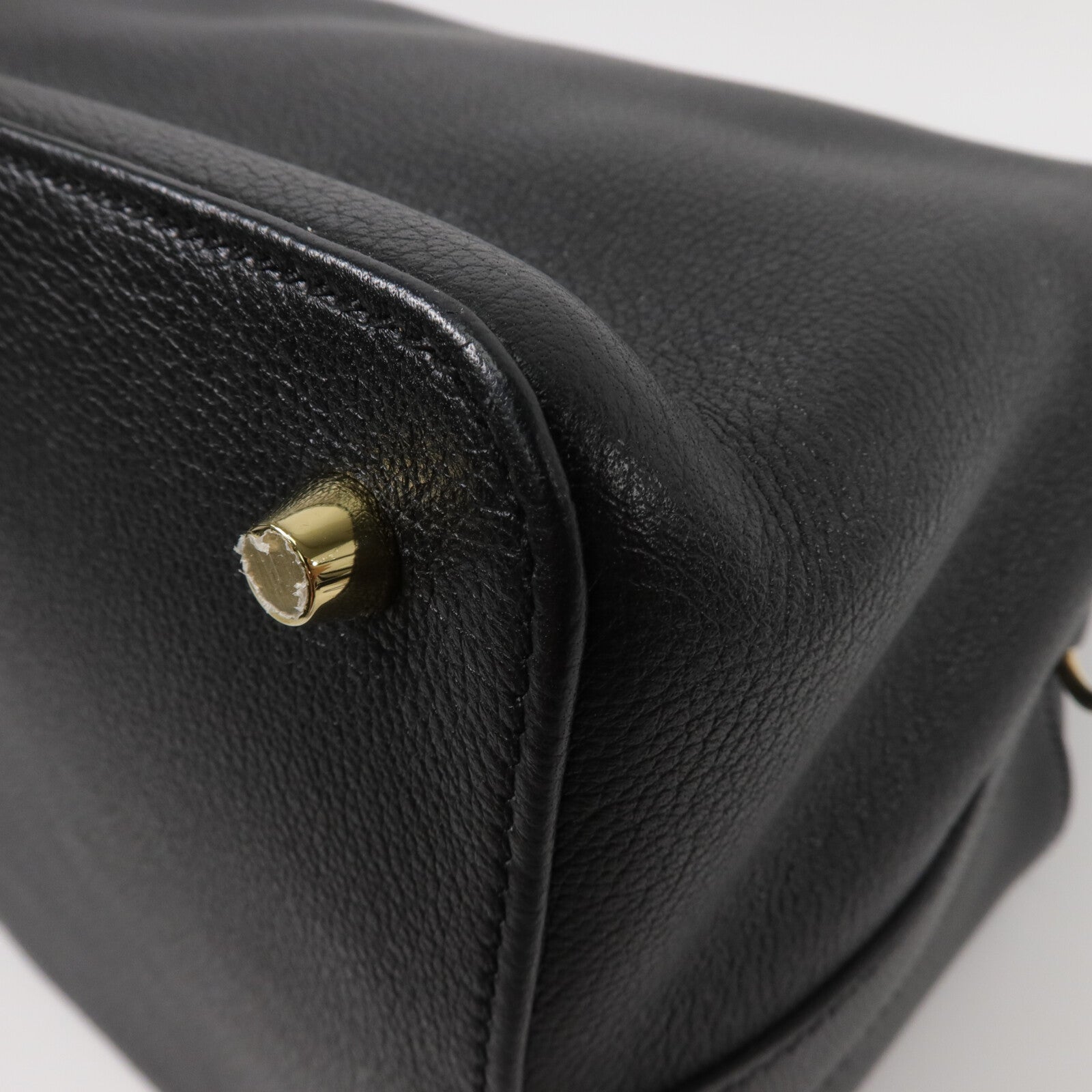 HERMES Evercolor皮革Tool Box 26手挽肩背兩用袋Noir