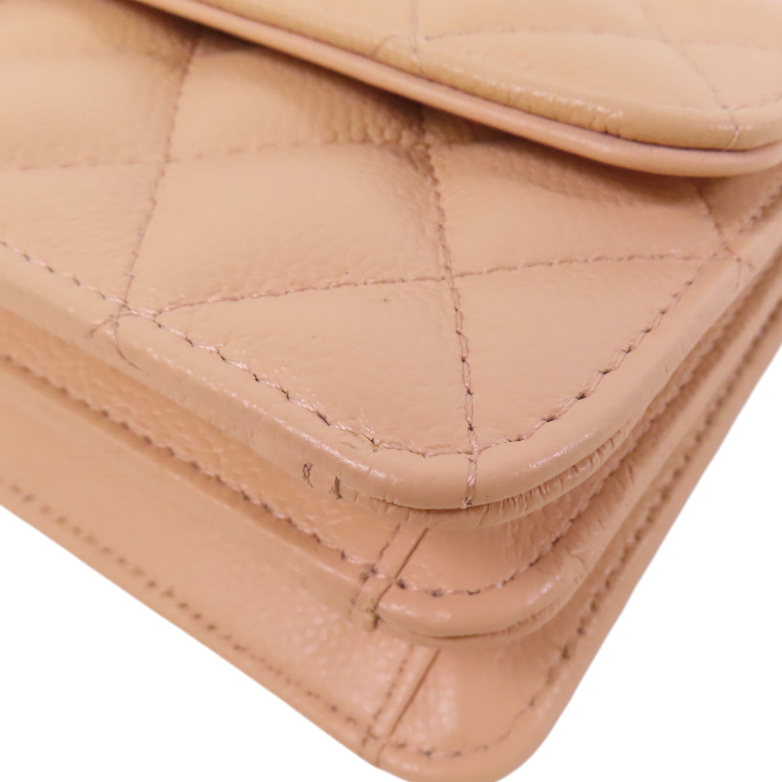 CHANEL 牛皮皮革Mini Flap Bag金扣鏈帶肩背袋