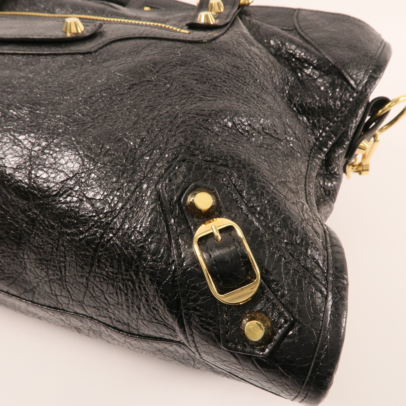 BALENCIAGA 羊皮皮革Le City金扣手挽肩背兩用袋