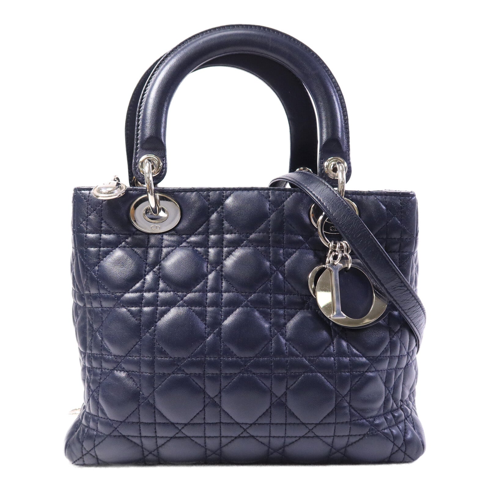 Dior 羊皮皮革Lady Dior Small手挽肩背兩用袋