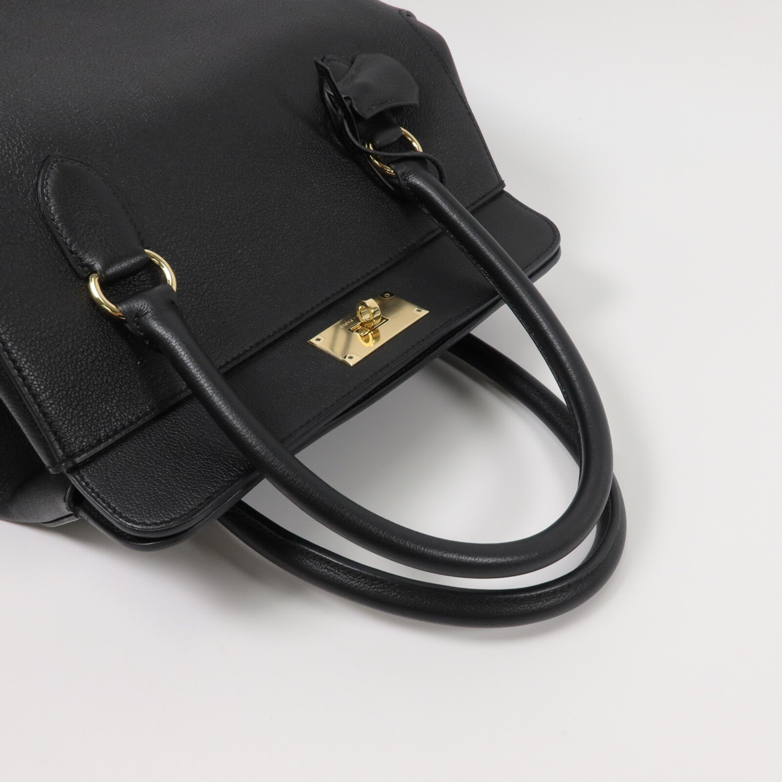 HERMES Evercolor皮革Tool Box 26手挽肩背兩用袋Noir