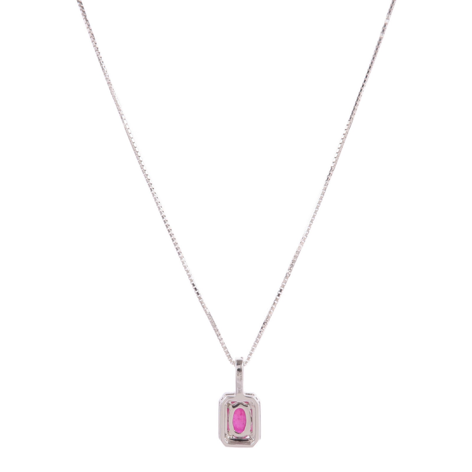 JEWELRY 18K白金Ruby Diamond Necklace紅寶石/鑽石項鍊