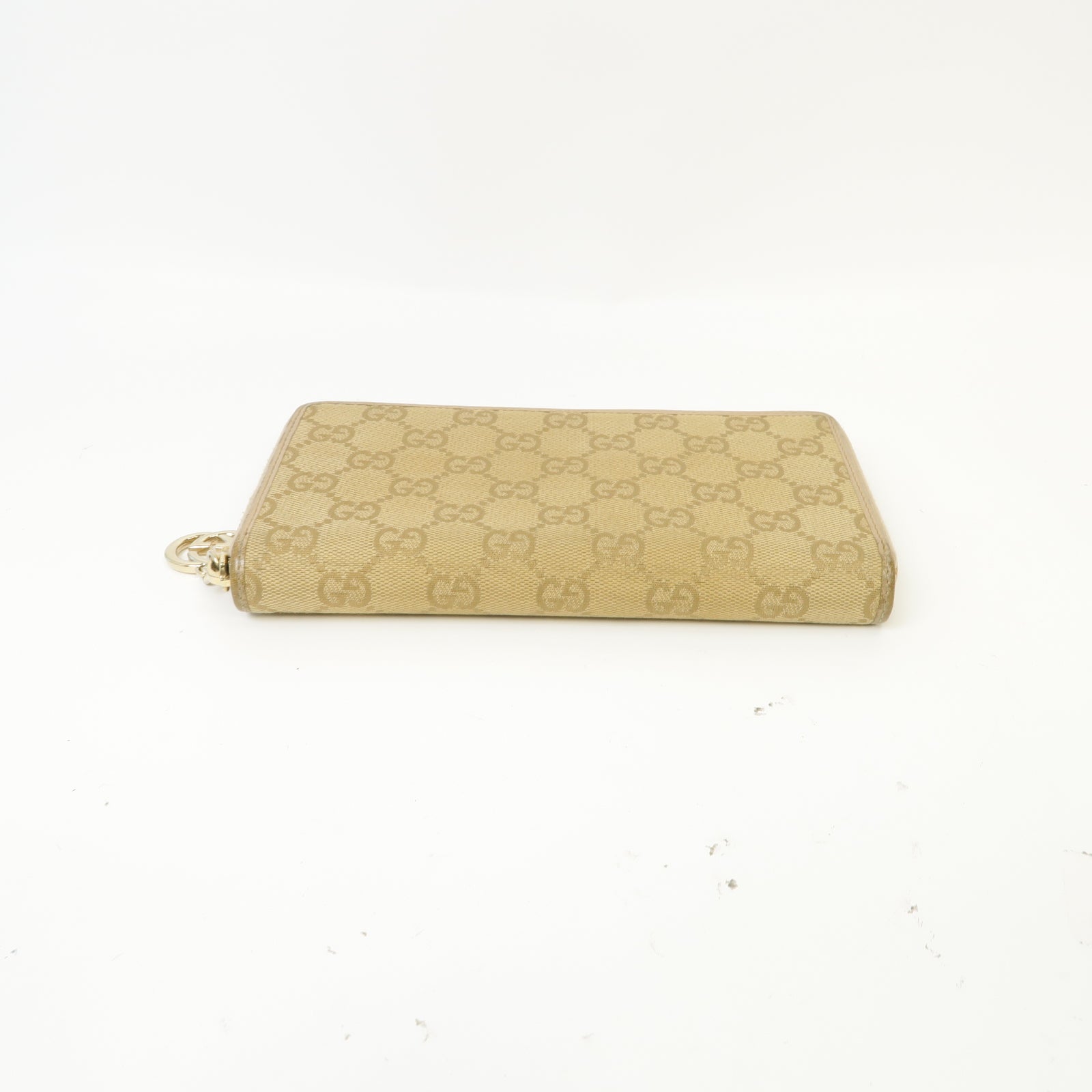 GUCCI 【激減優惠】帆布Long Wallet金扣長錢包啡色