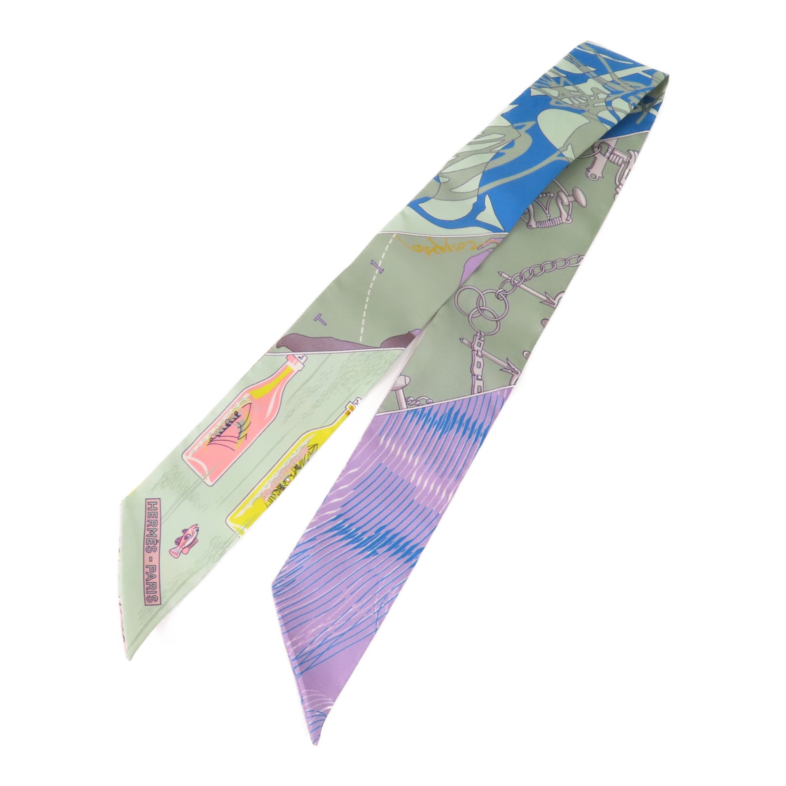 HERMES 絲質Twilly絲巾