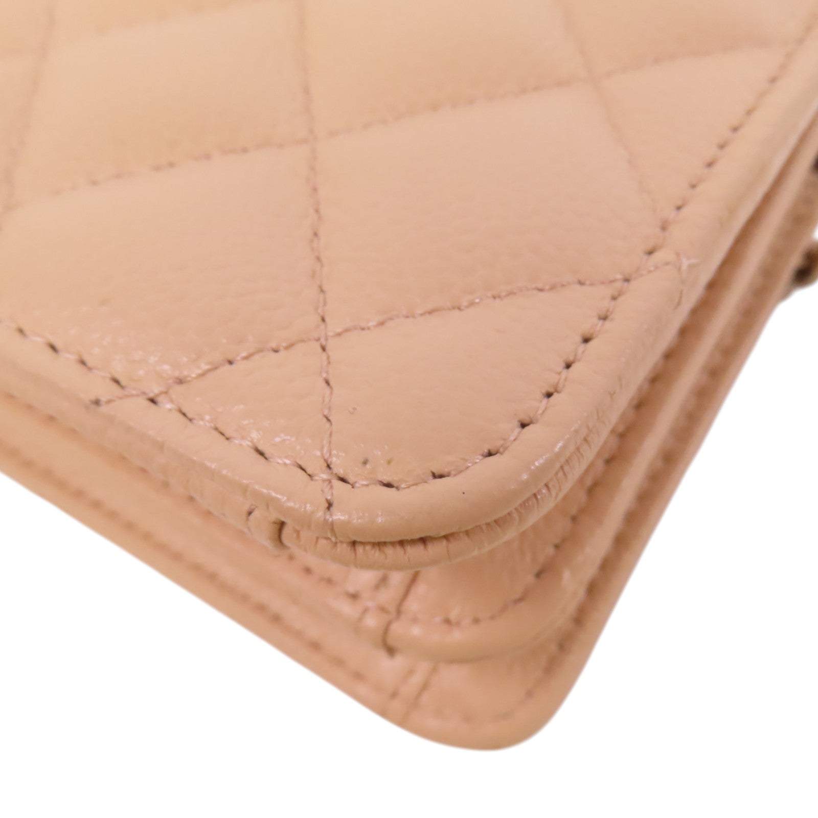 CHANEL 牛皮皮革Mini Flap Bag金扣鏈帶肩背袋