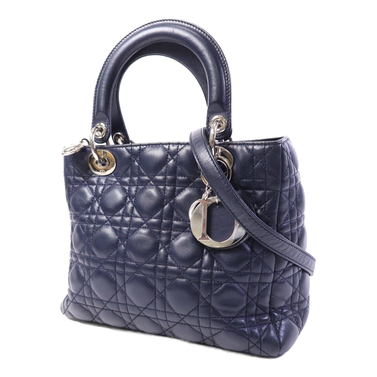 Dior 羊皮皮革Lady Dior Small手挽肩背兩用袋