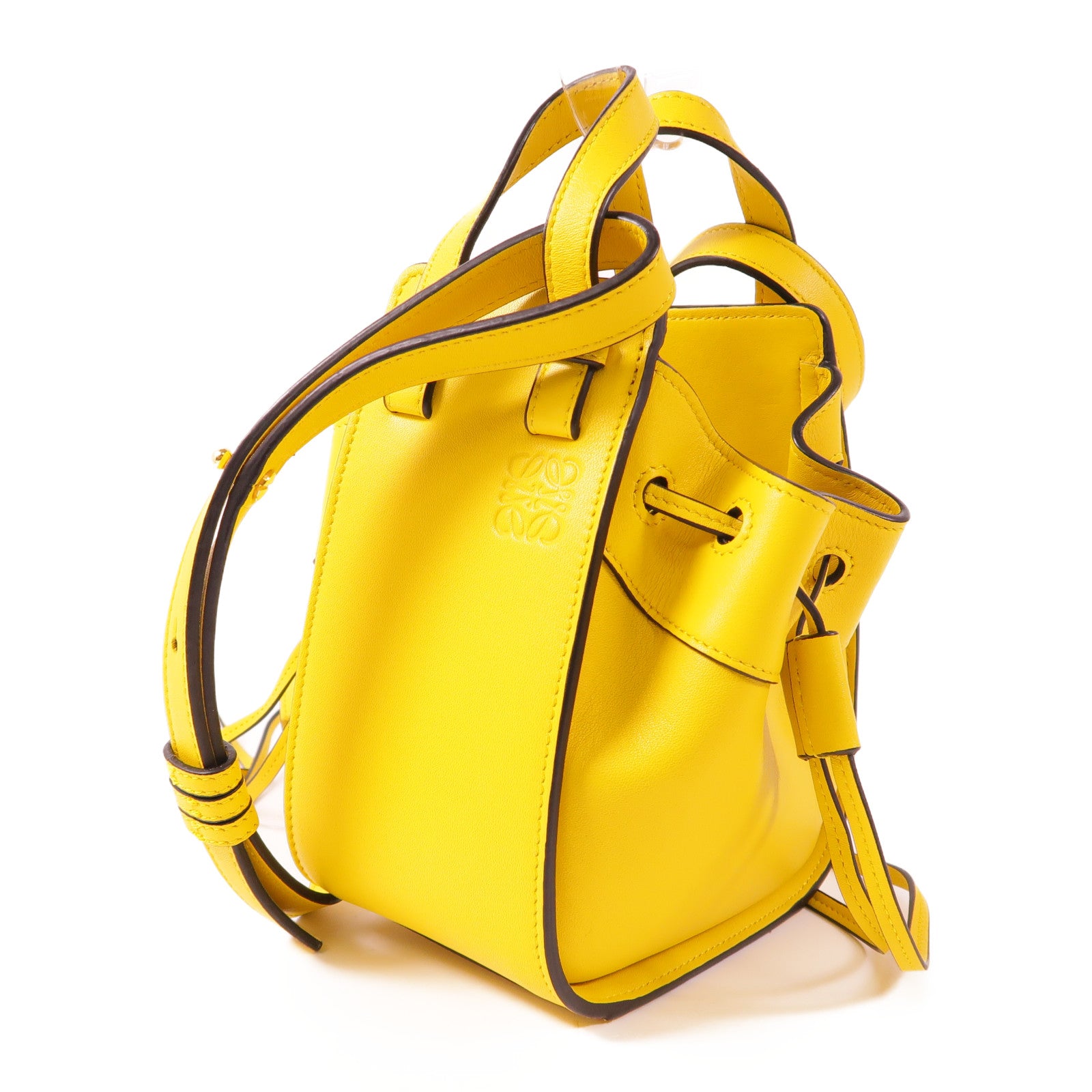 LOEWE 羊皮皮革Nano Hammock金扣手挽肩背兩用袋