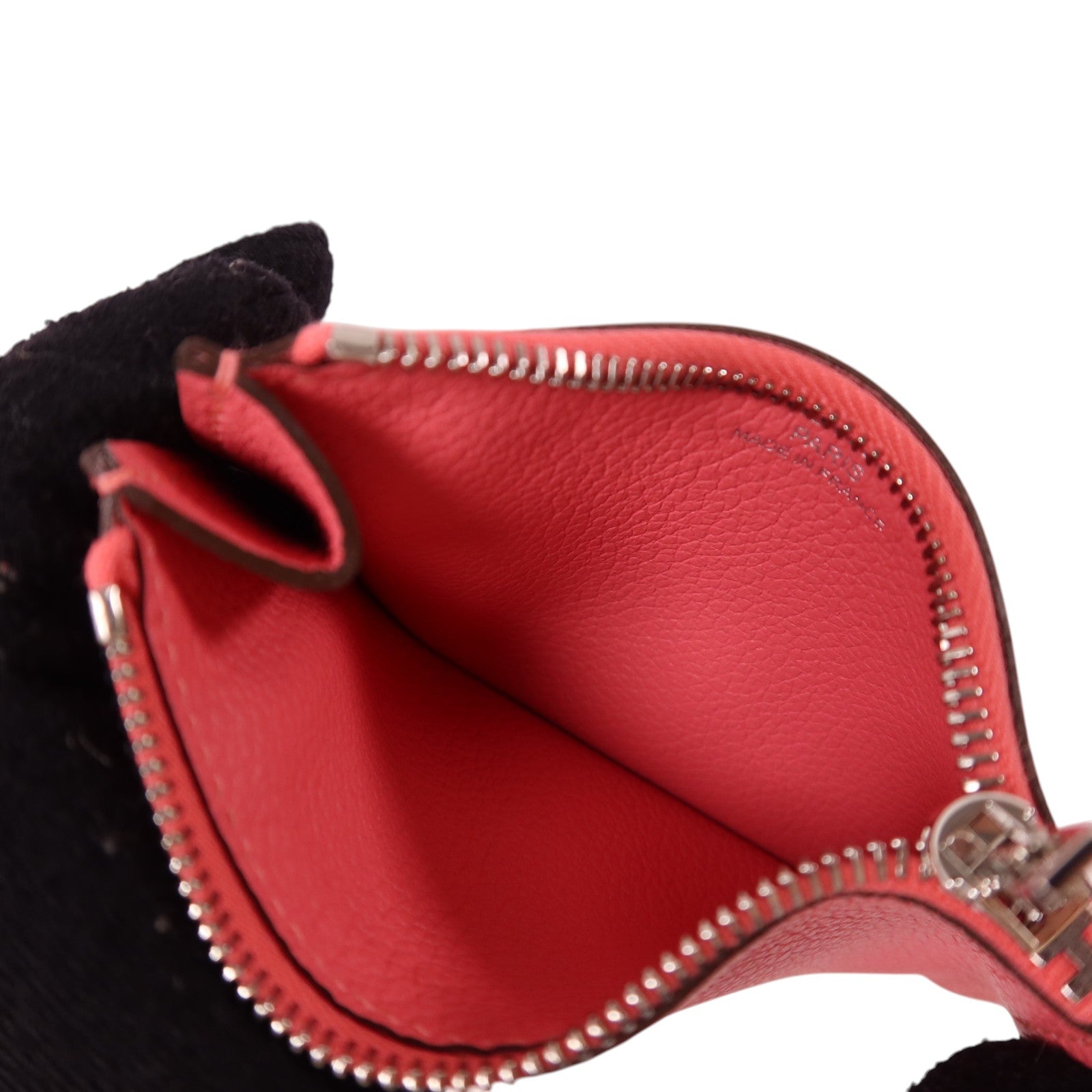 HERMES Evercolor皮革Constance Slim Wallet銀扣錢包Rose Azalee