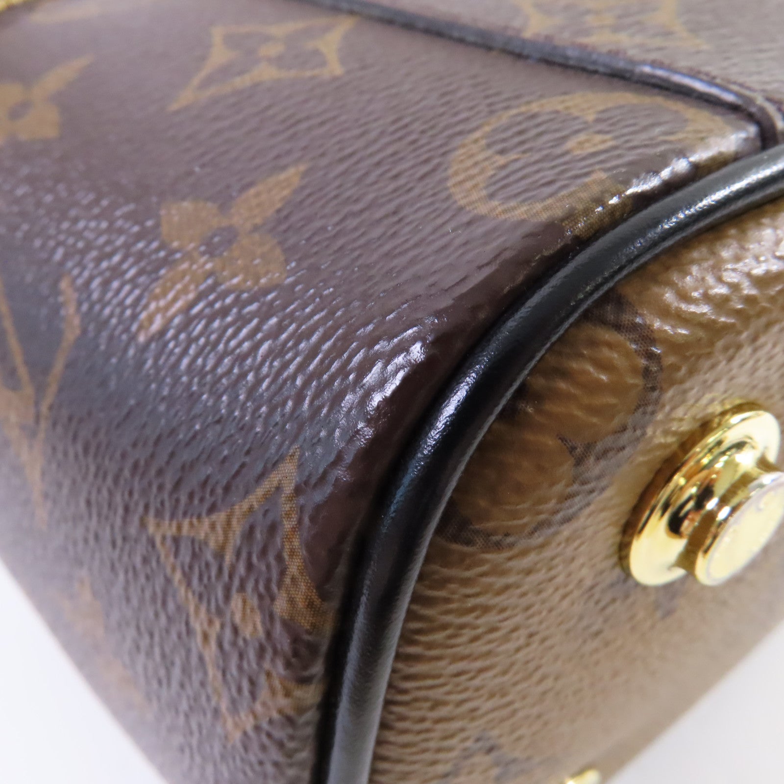 LOUIS VUITTON Monogram Vanity PM 2Way Shoulder Bag金扣手挽肩背兩用袋啡色