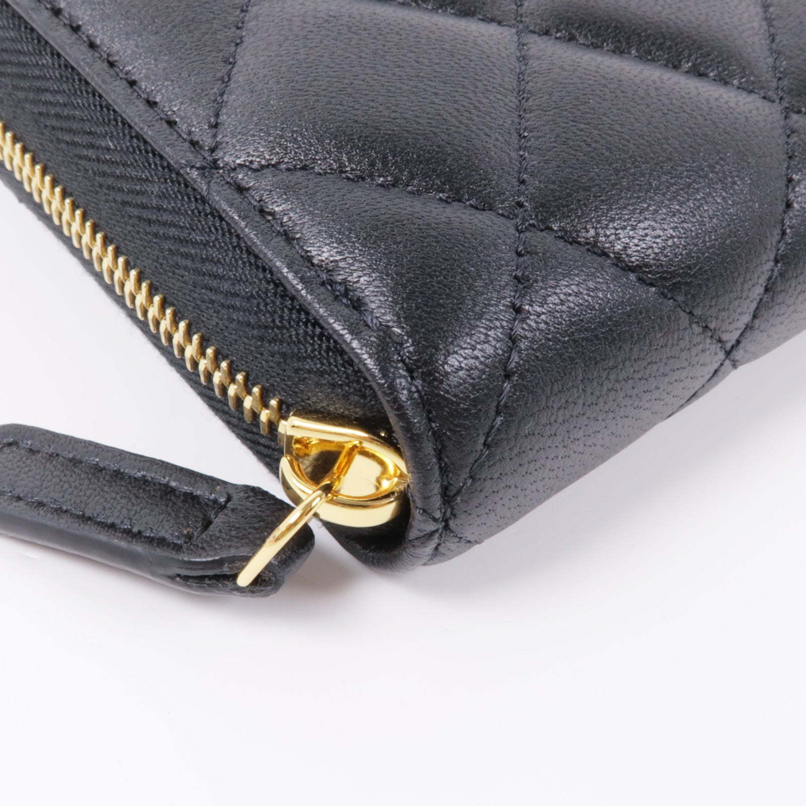 CHANEL 羊皮皮革Long Wallet金扣長錢包
