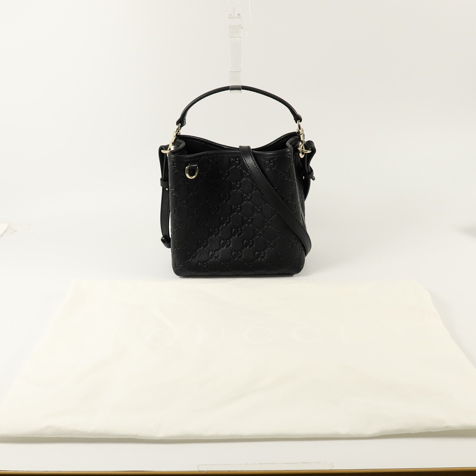 GUCCI GG Emblem Small Bucket手挽肩背兩用袋