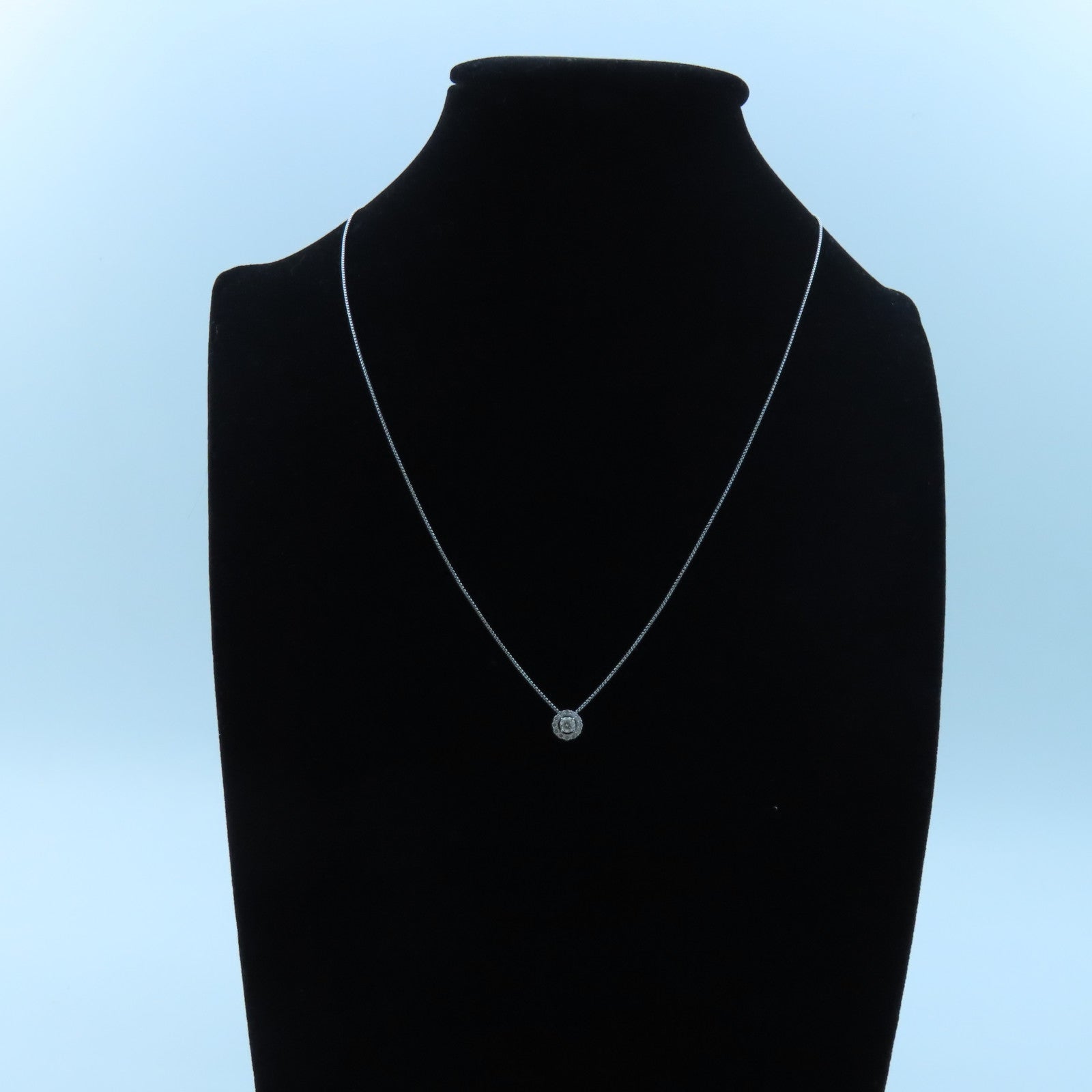 JEWELRY 【激減優惠】PT900白金/18K白金Diamond Necklace 0.166ct/0.10ct鑽石項鍊#44cm
