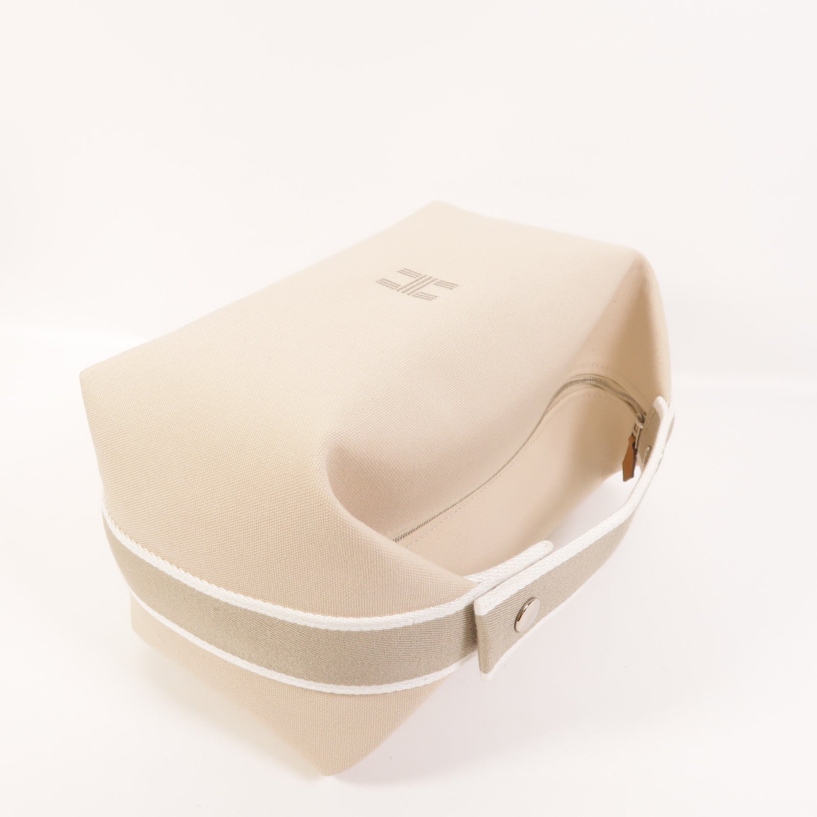 HERMES 帆布Bride A Brac銀扣手挽袋