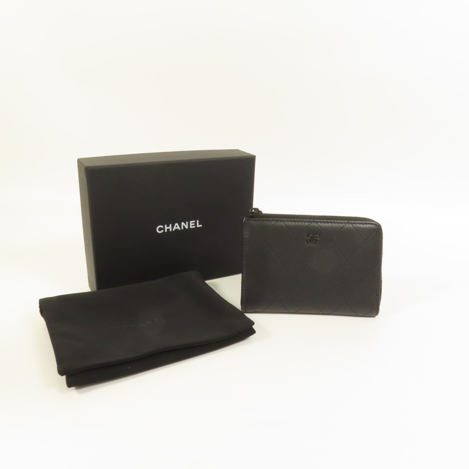 CHANEL 羊皮皮革CoCo SoBlack L錢包