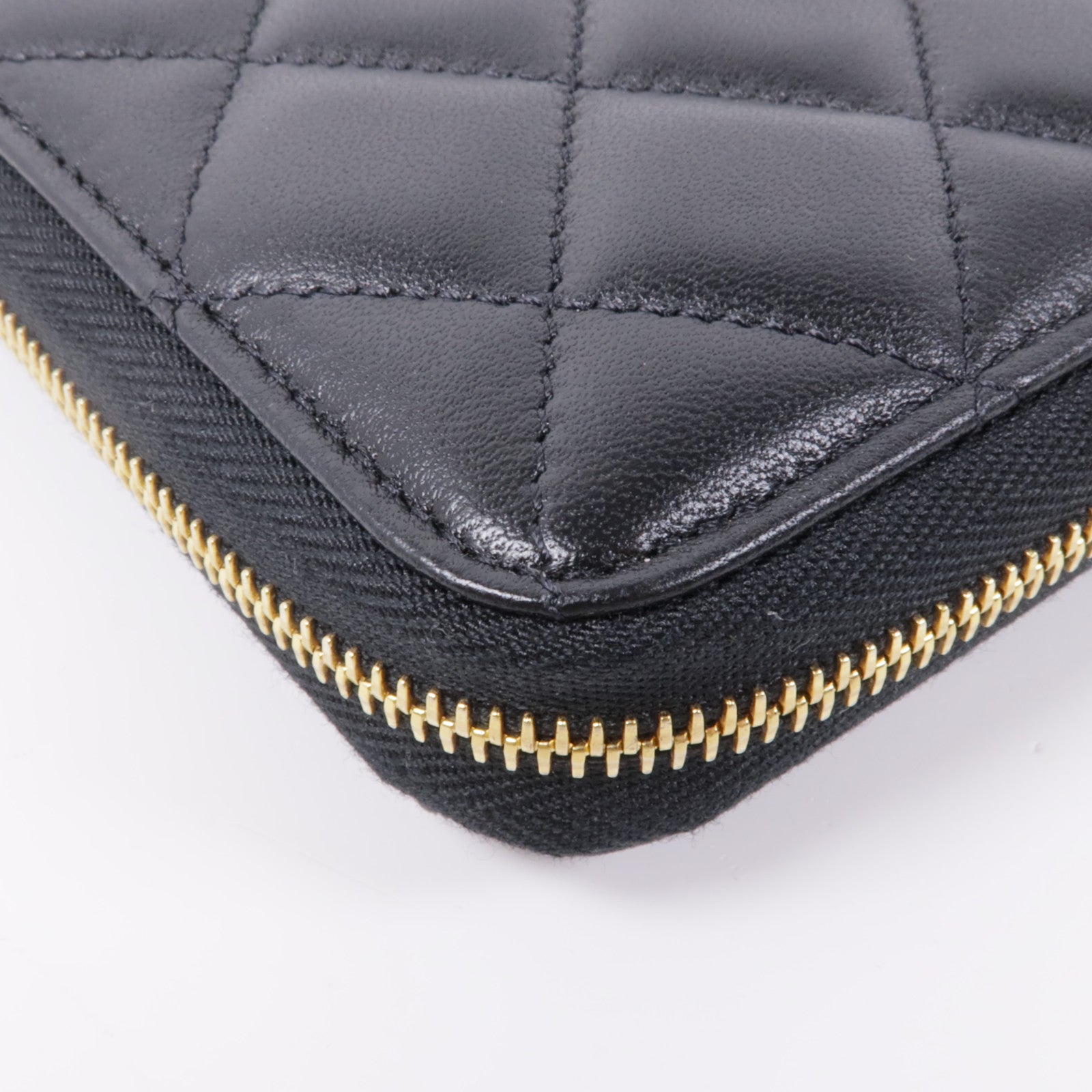 CHANEL 羊皮皮革Long Wallet金扣長錢包