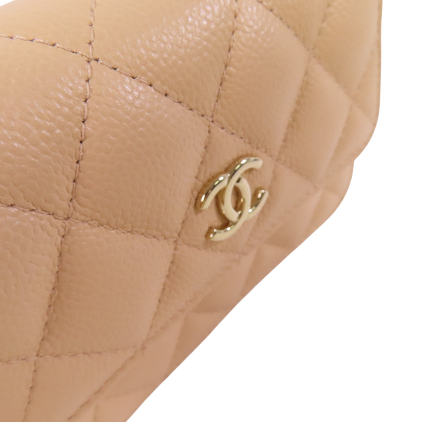 CHANEL 牛皮皮革Mini Flap Bag金扣鏈帶肩背袋