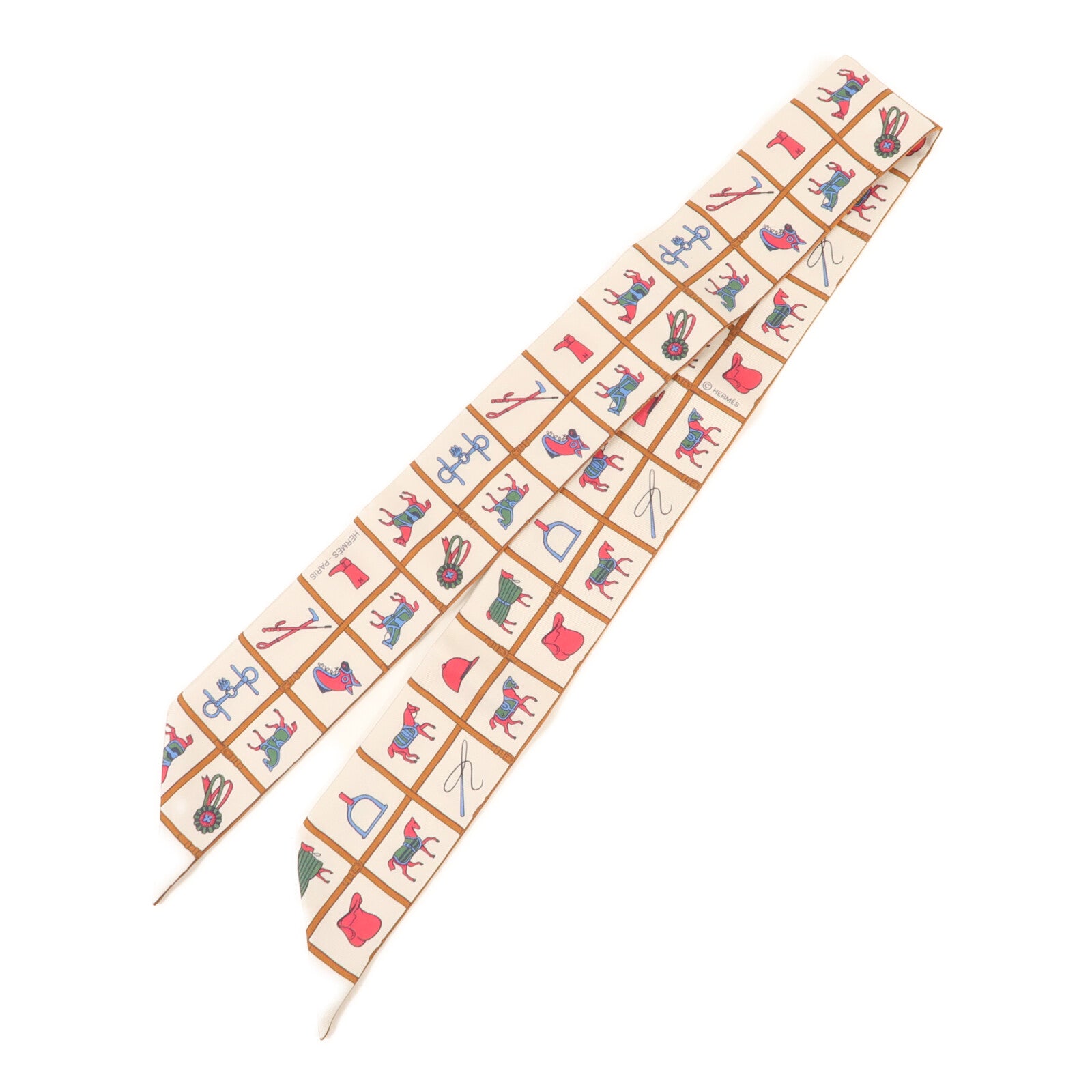 HERMES 絲質Twilly絲巾