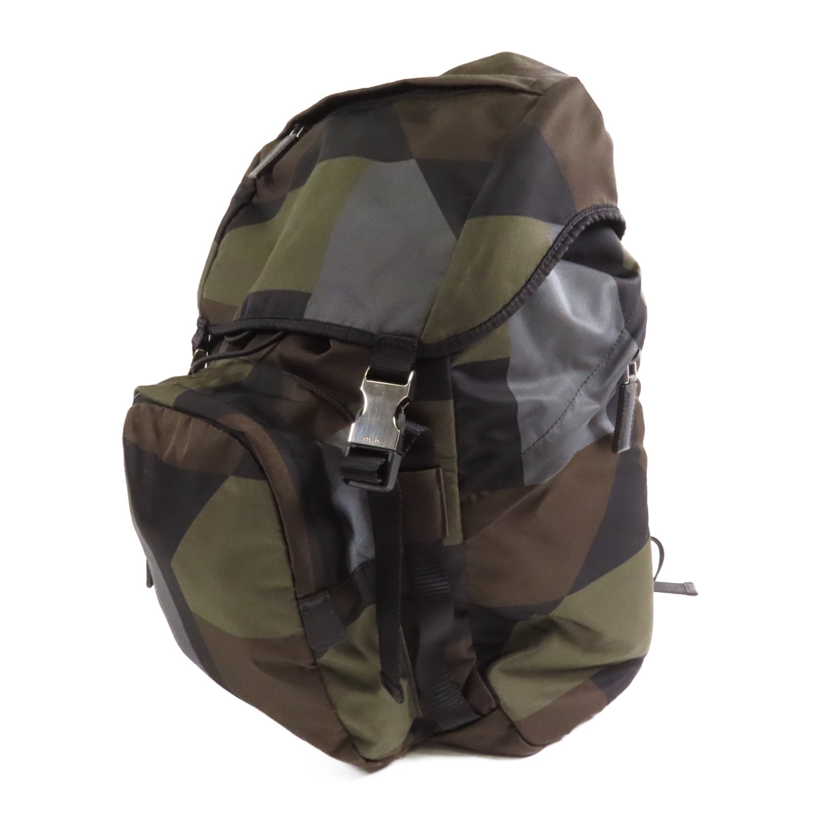 PRADA 尼龍Backpack銀扣背包