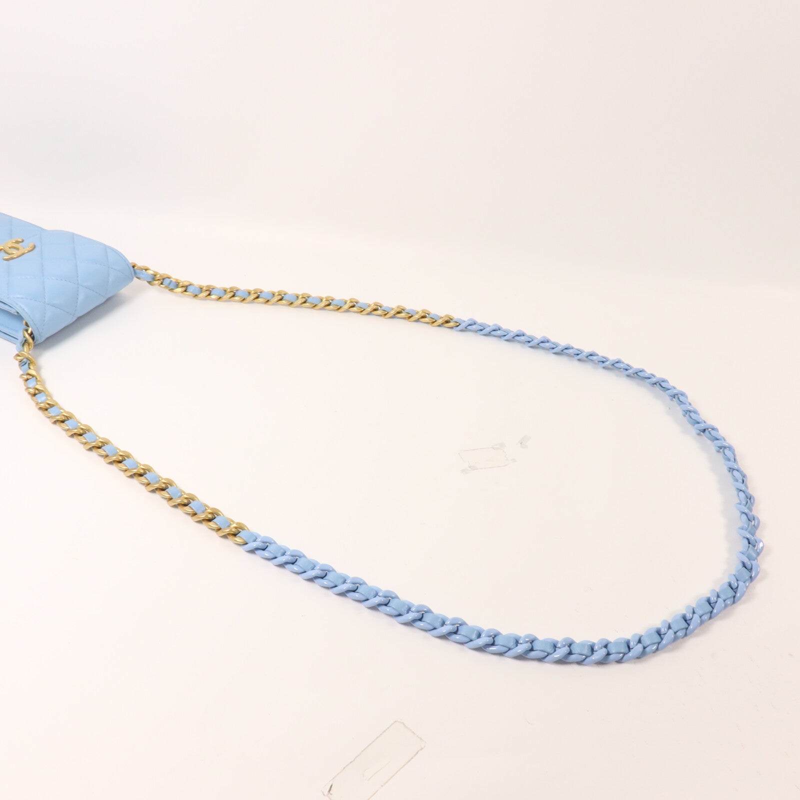 CHANEL 羊皮皮革Phone Holder with Chain鏈帶肩背袋
