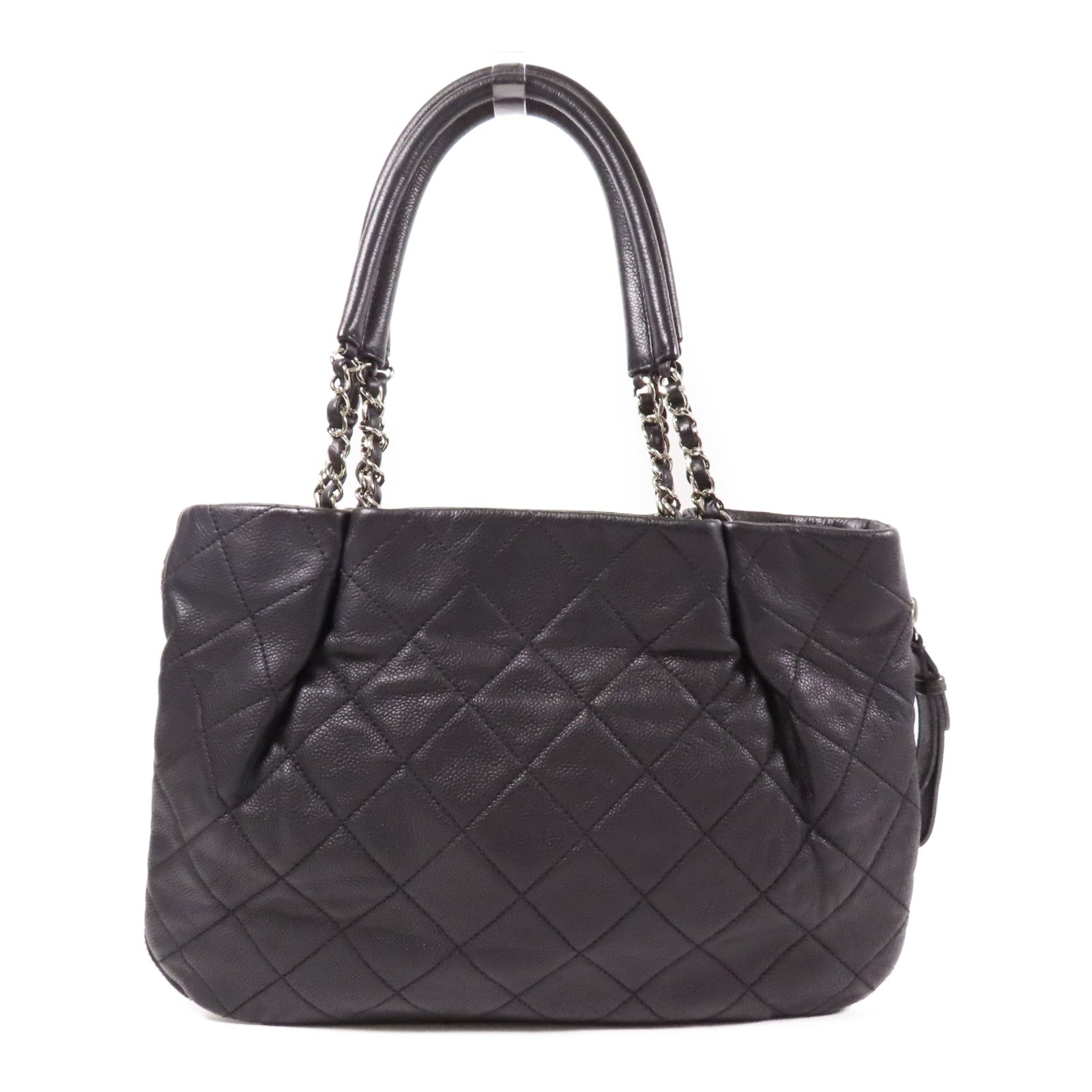 CHANEL 牛皮皮革Shoulder Bag銀扣肩背袋