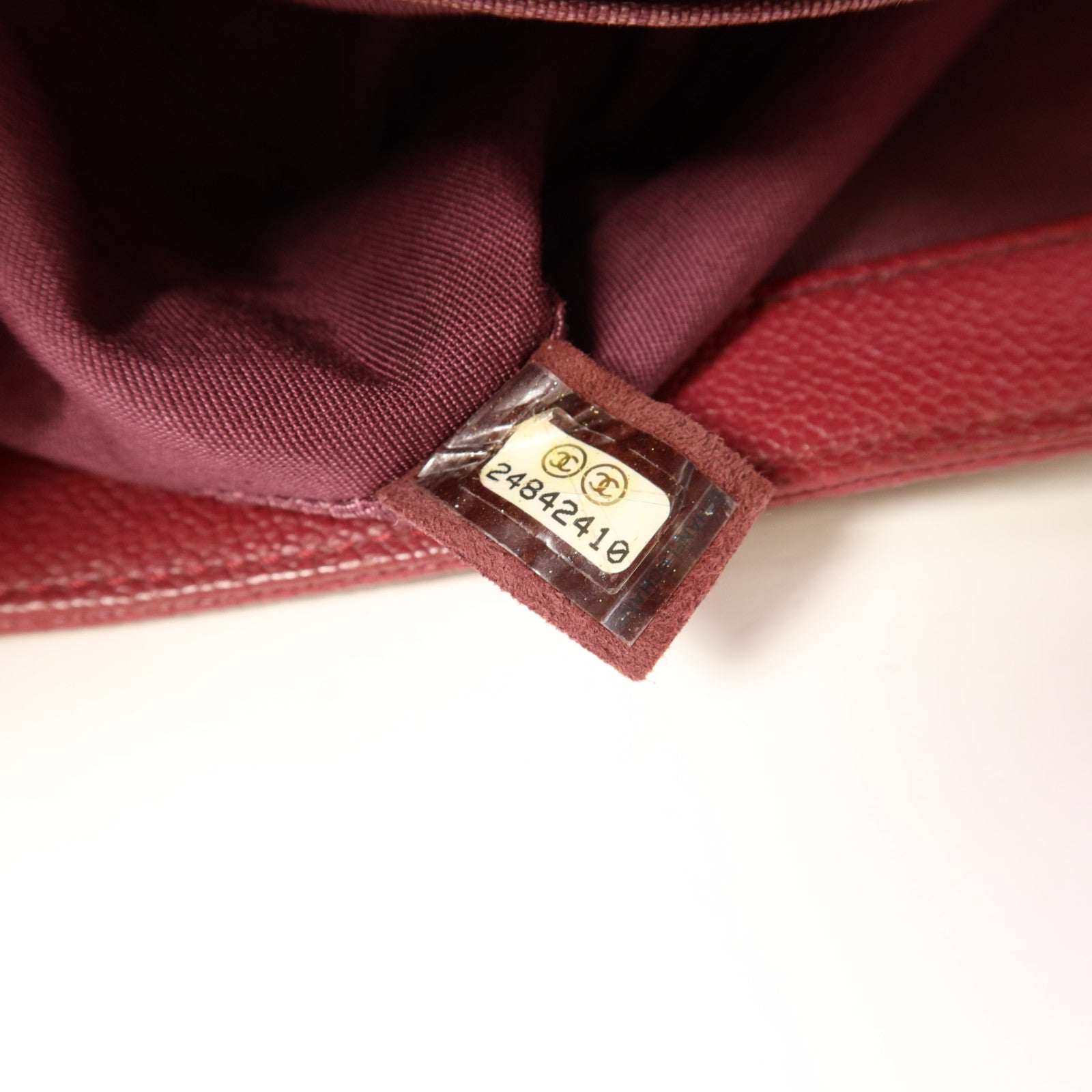 CHANEL 牛皮皮革Boy 25金扣鏈帶肩背袋