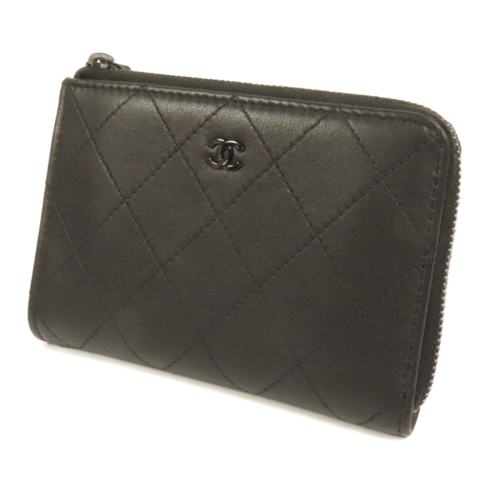 CHANEL 羊皮皮革CoCo SoBlack L錢包