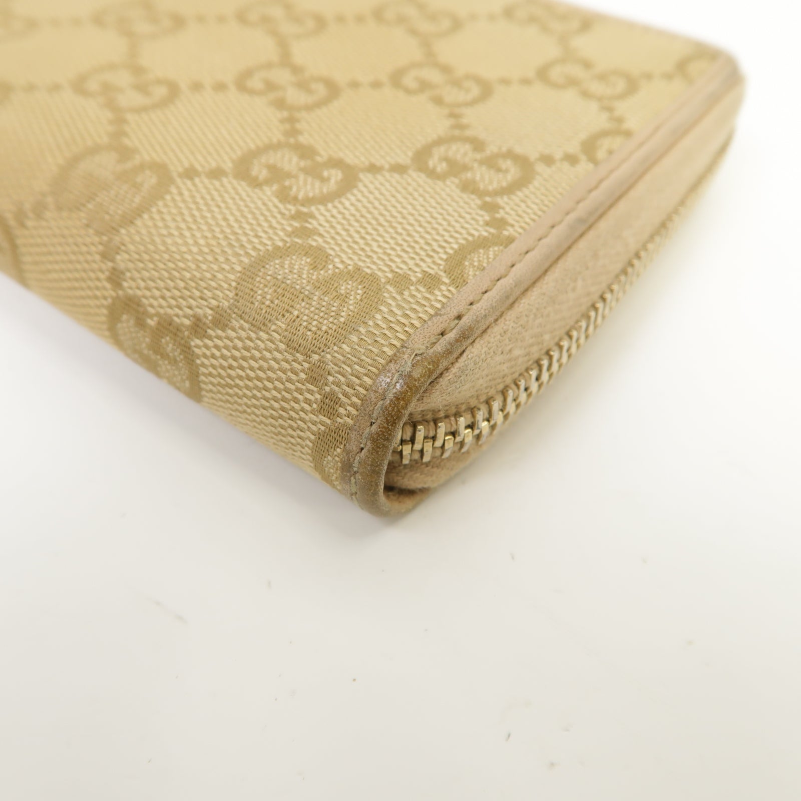 GUCCI 【激減優惠】帆布Long Wallet金扣長錢包啡色