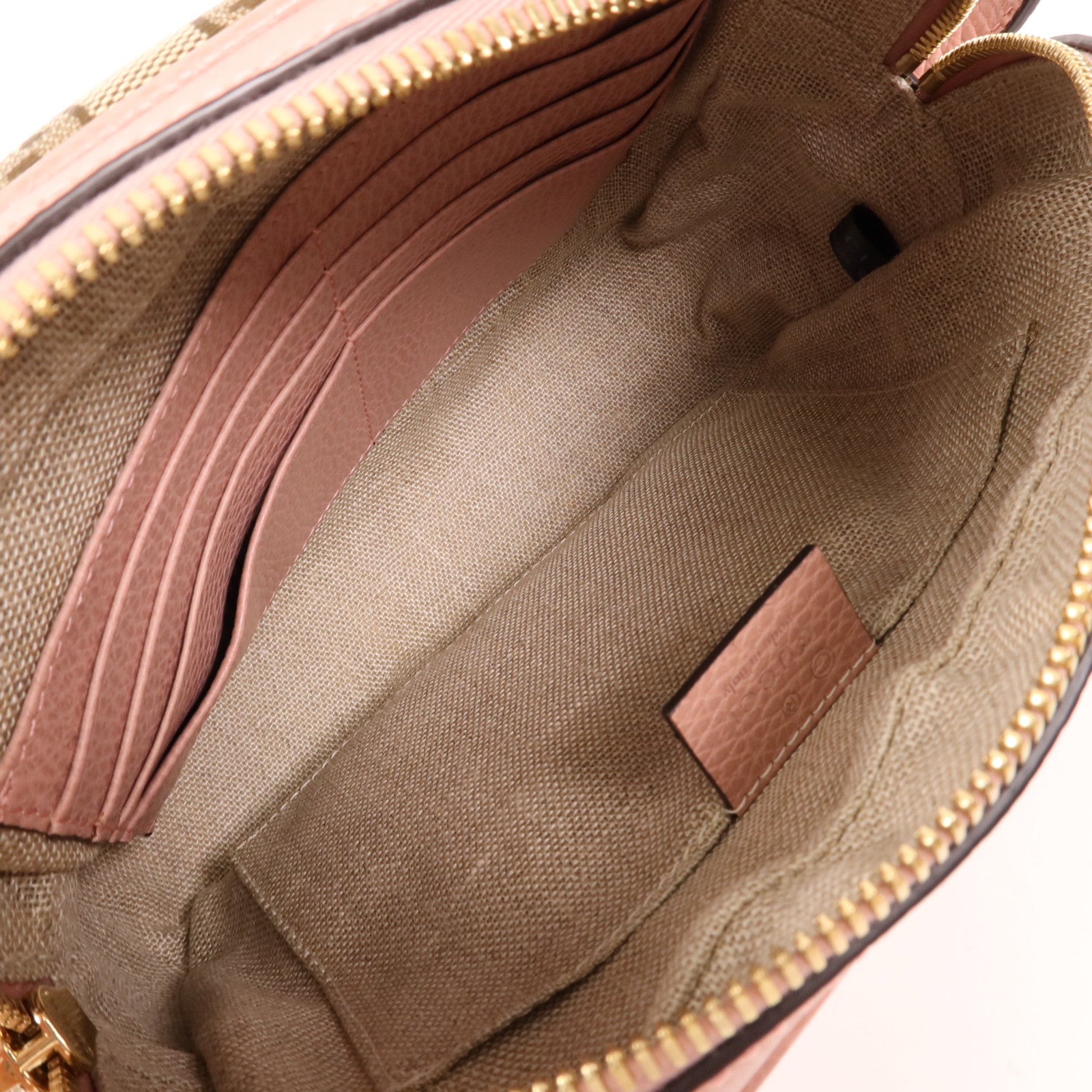 GUCCI 【激減優惠】帆布/皮革Shoulder Bag金扣肩背袋