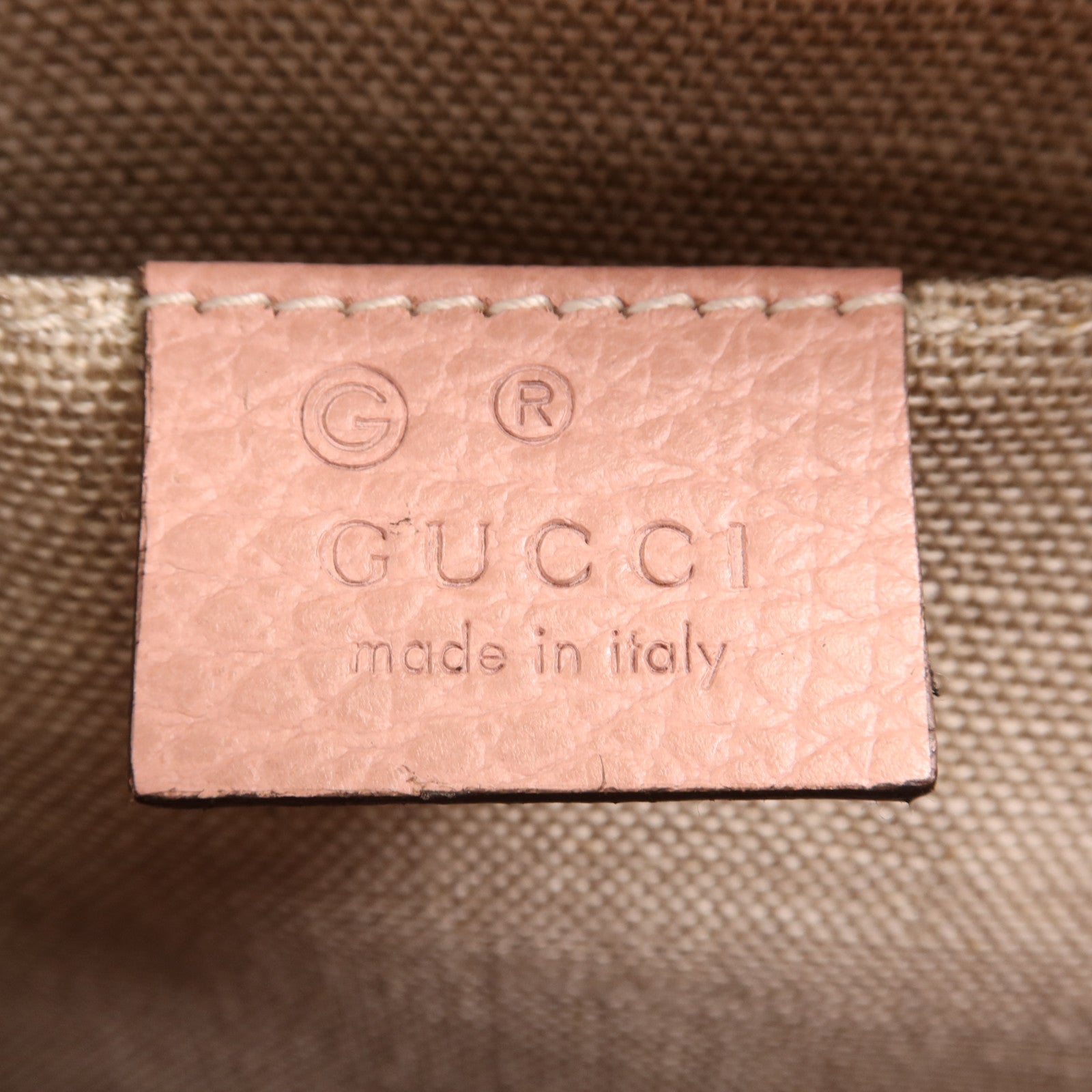 GUCCI 帆布/皮革Shoulder Bag金扣肩背袋