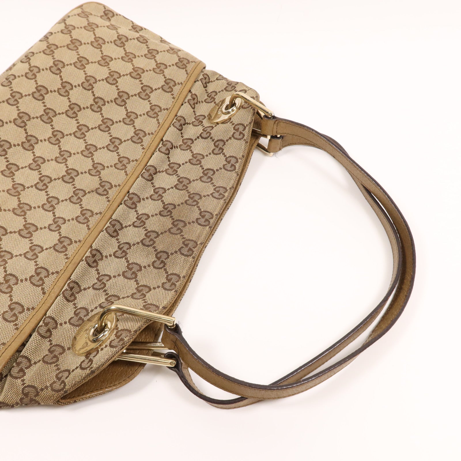 GUCCI 帆布Shoulder Bag金扣肩背袋