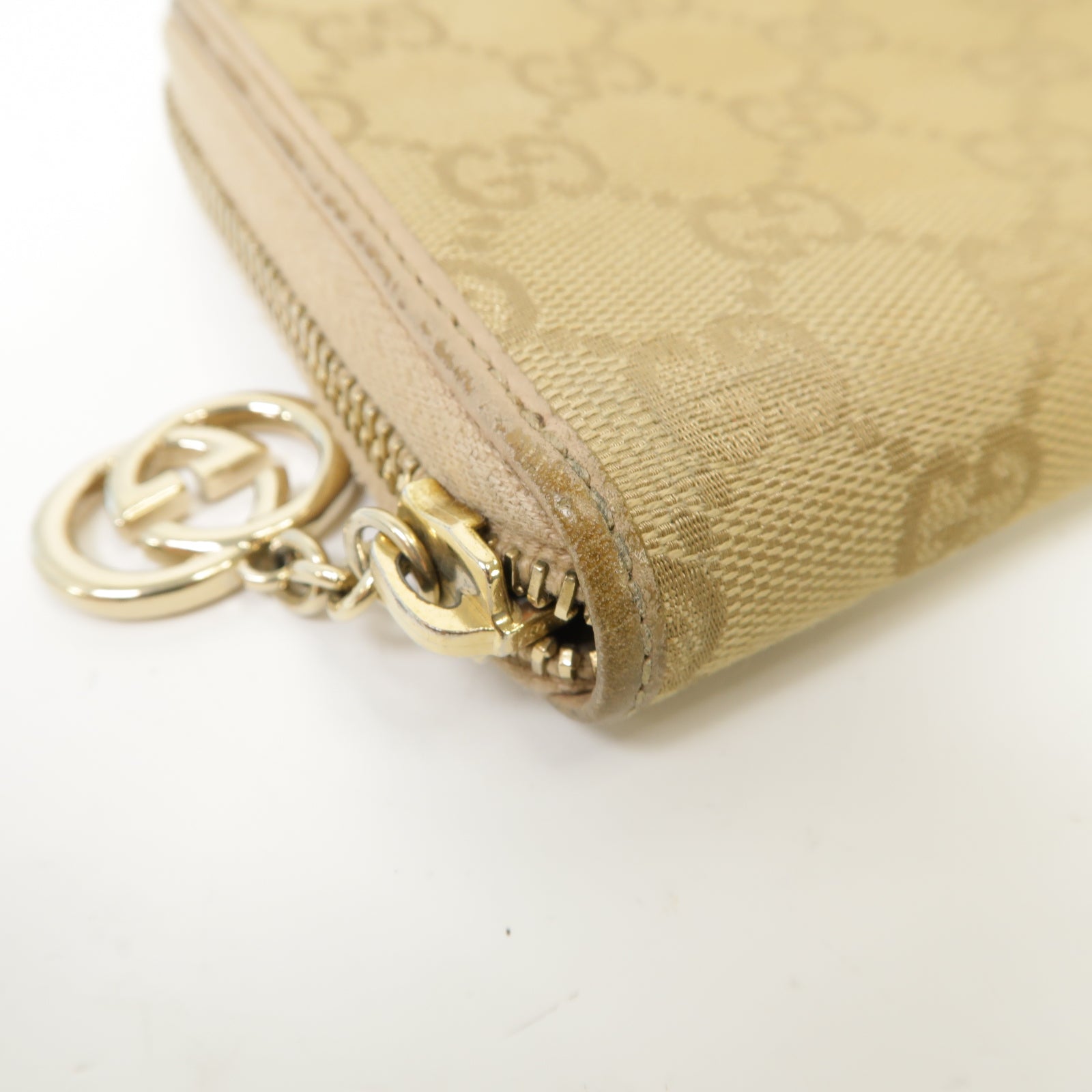 GUCCI 【激減優惠】帆布Long Wallet金扣長錢包啡色