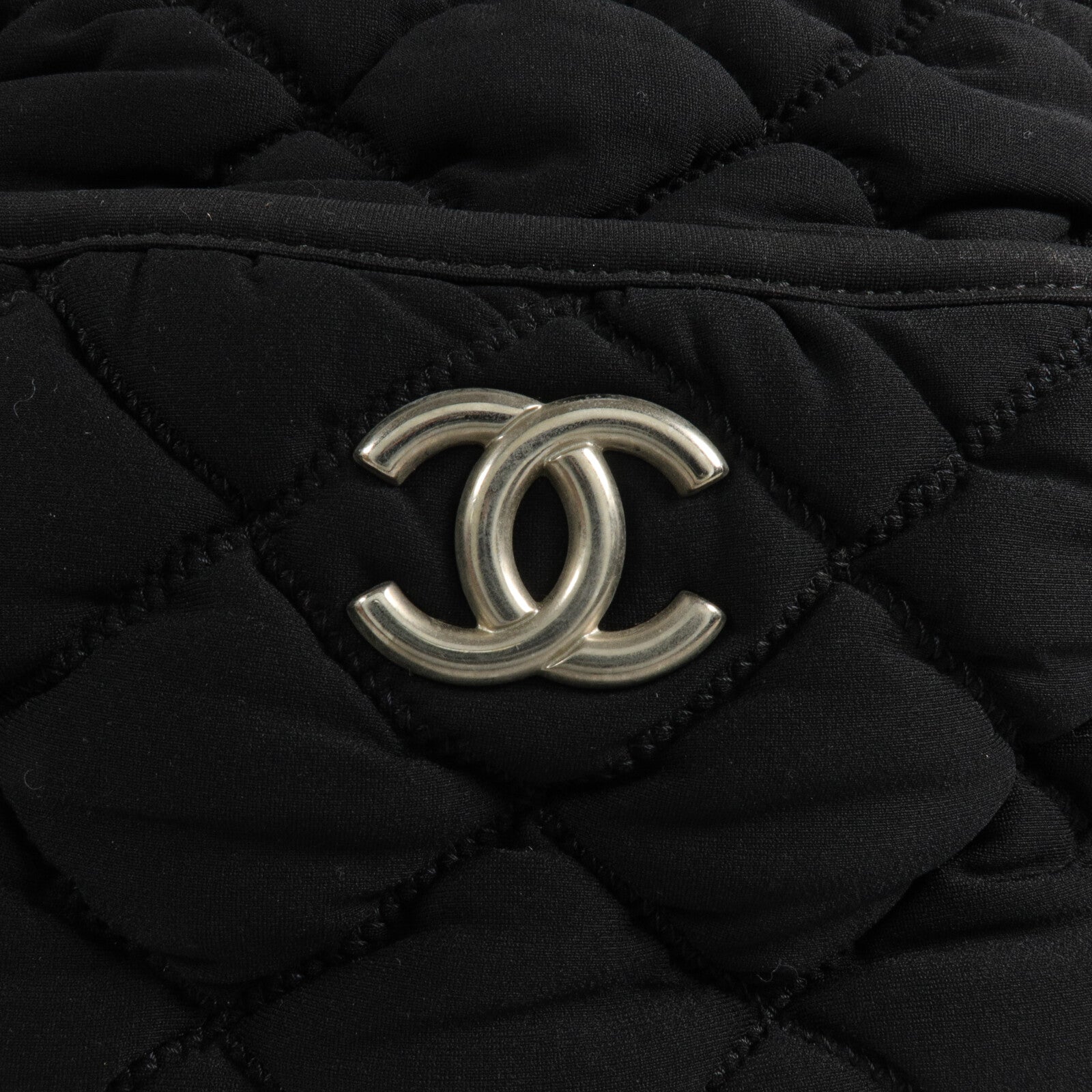 CHANEL 布料Chain Shoulder鏈帶肩背袋