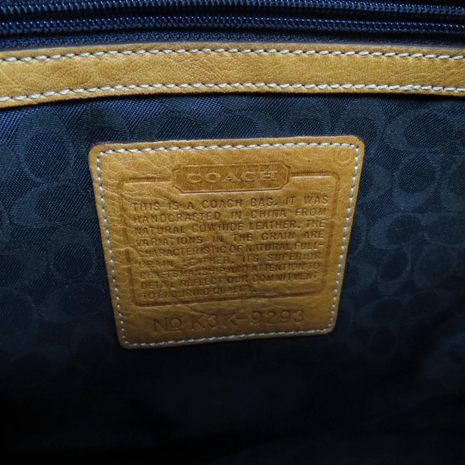 COACH 【激減優惠】牛皮皮革Hand Bag銀扣手挽袋淺藍色