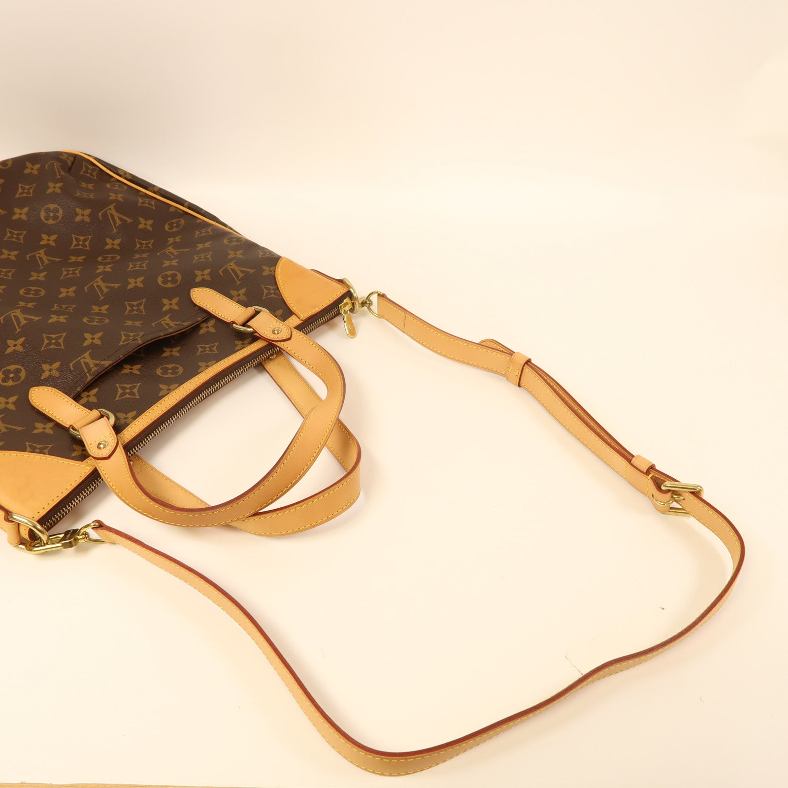 LOUIS VUITTON Monogram Odeon GM金扣手挽肩背兩用袋啡色