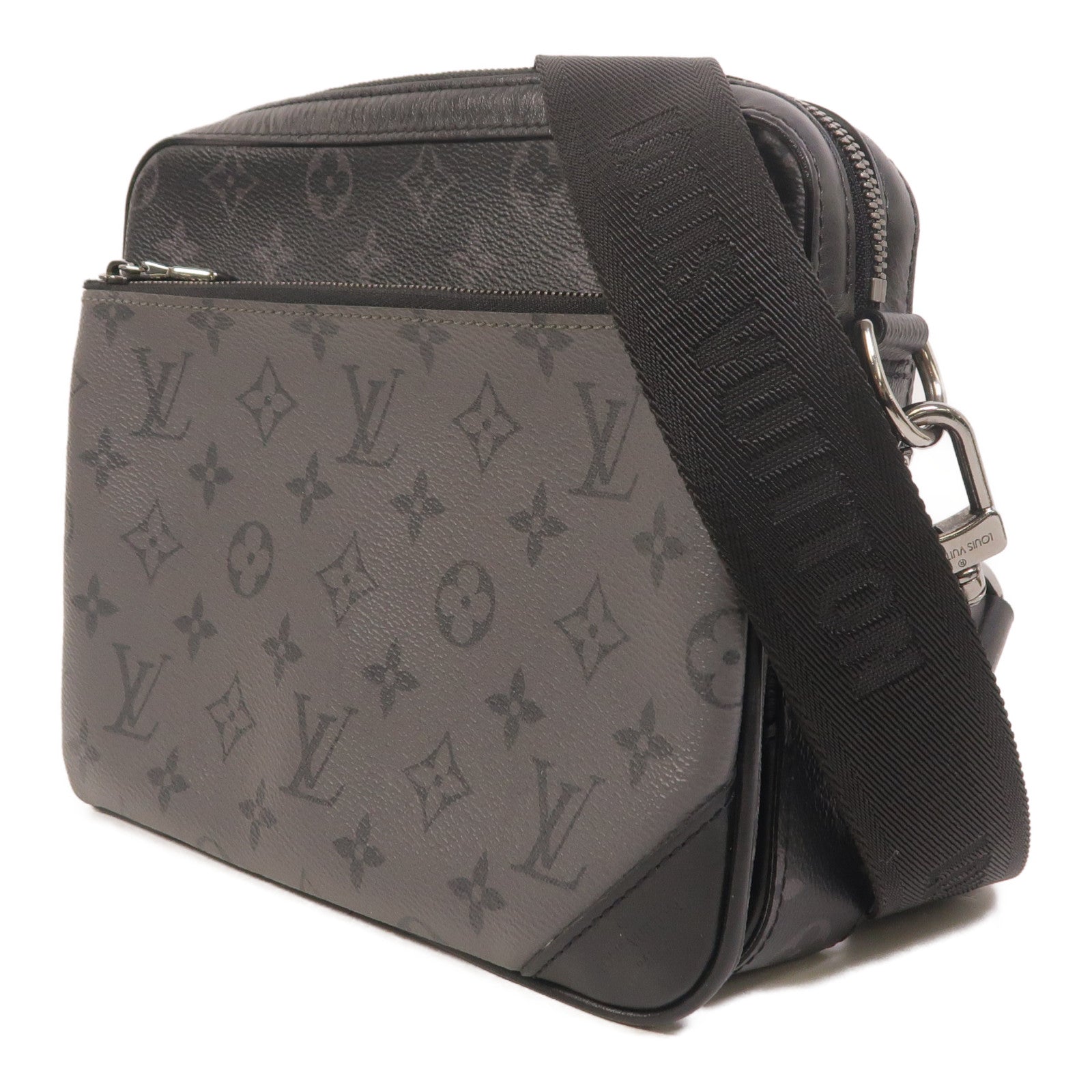 LOUIS VUITTON Monogram Eclipse Reverse Trio Messenger肩背袋