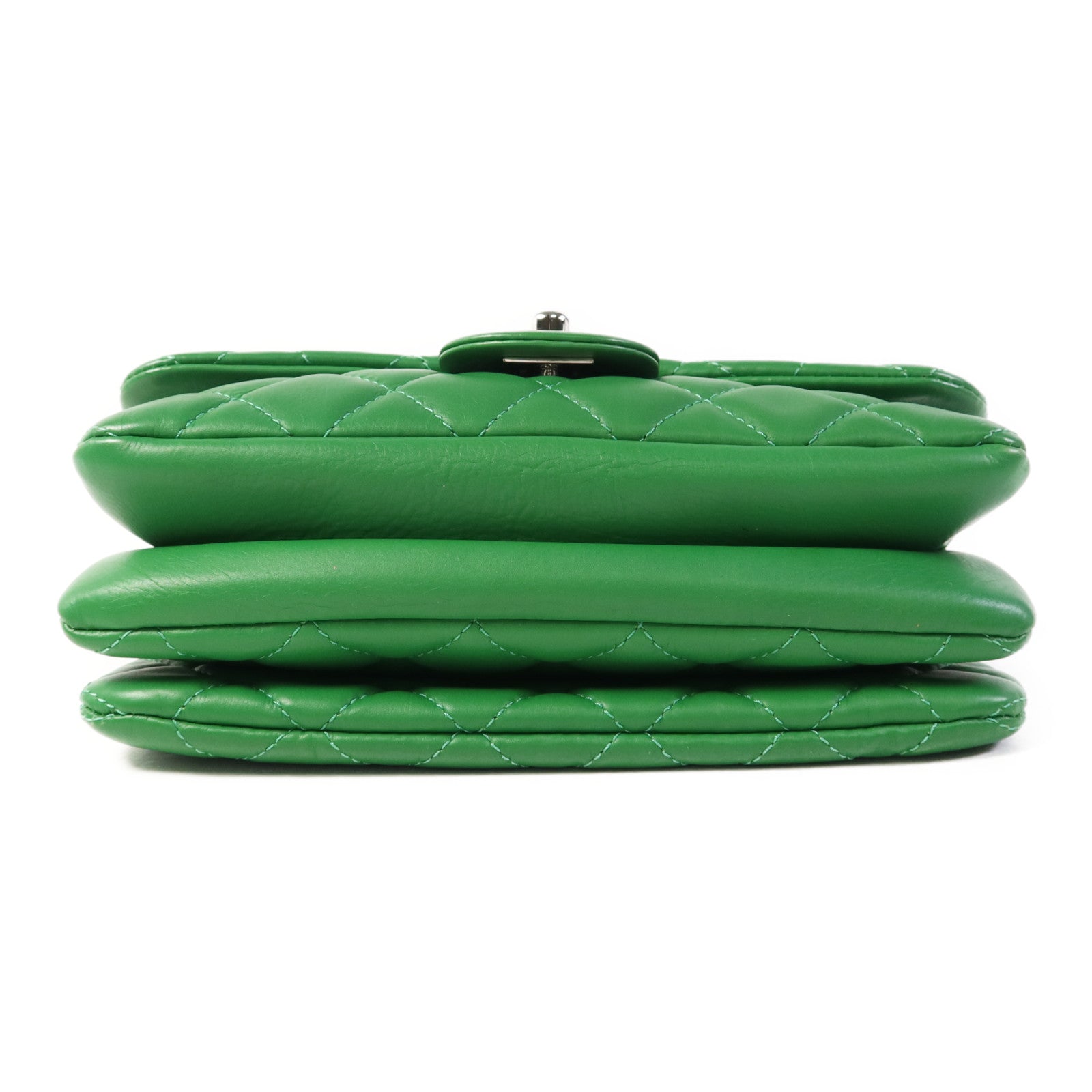 CHANEL 羊皮皮革Chain Shoulder Bag銀扣鏈帶肩背袋