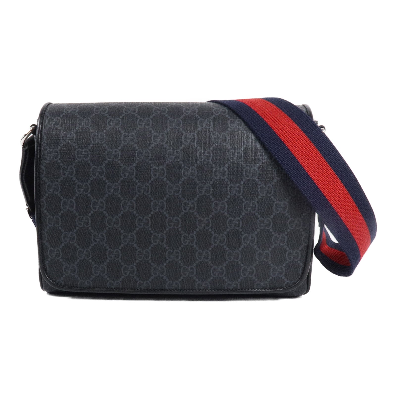 GUCCI 塗層帆布GG Black Medium Crssbody Bag肩背袋
