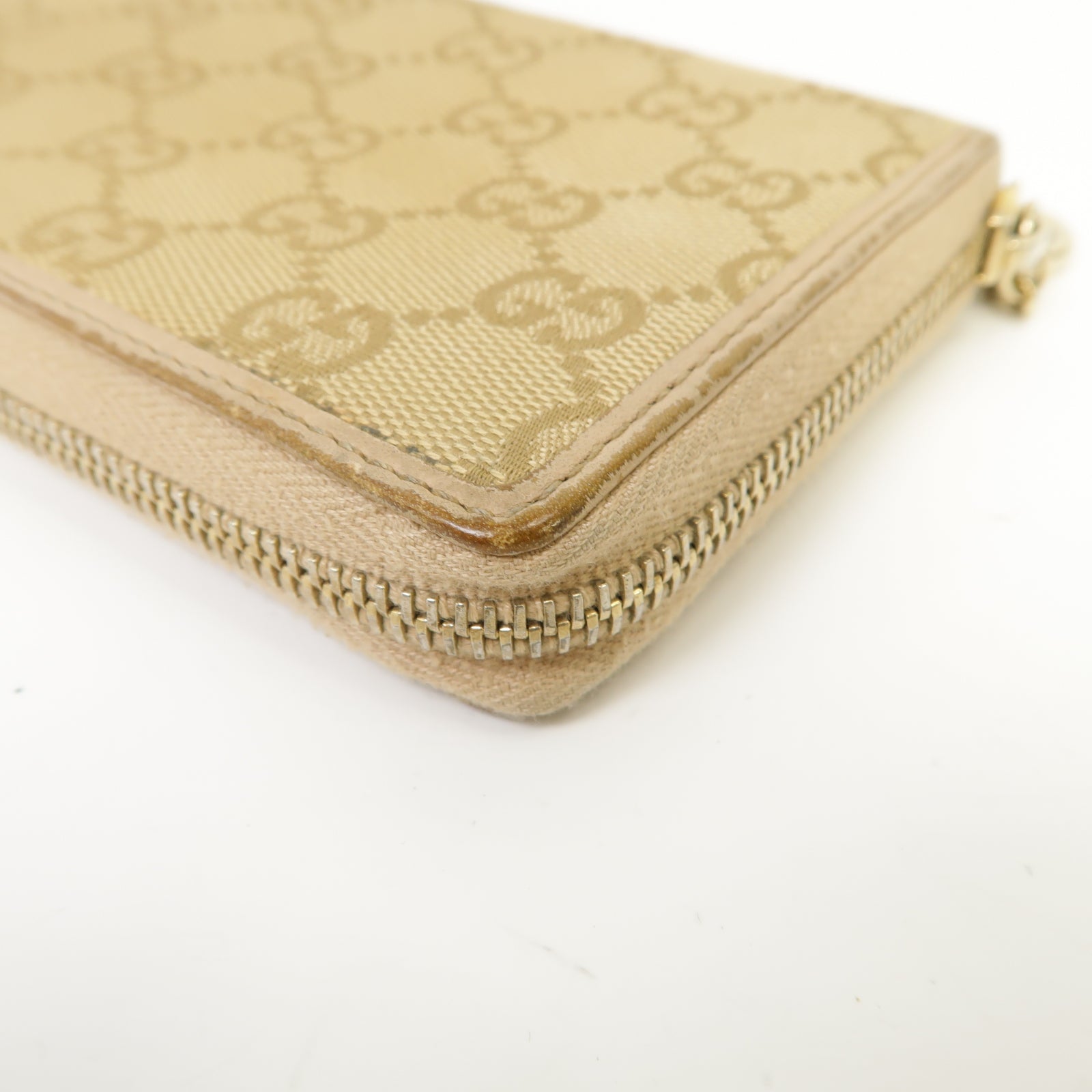 GUCCI 【激減優惠】帆布Long Wallet金扣長錢包啡色