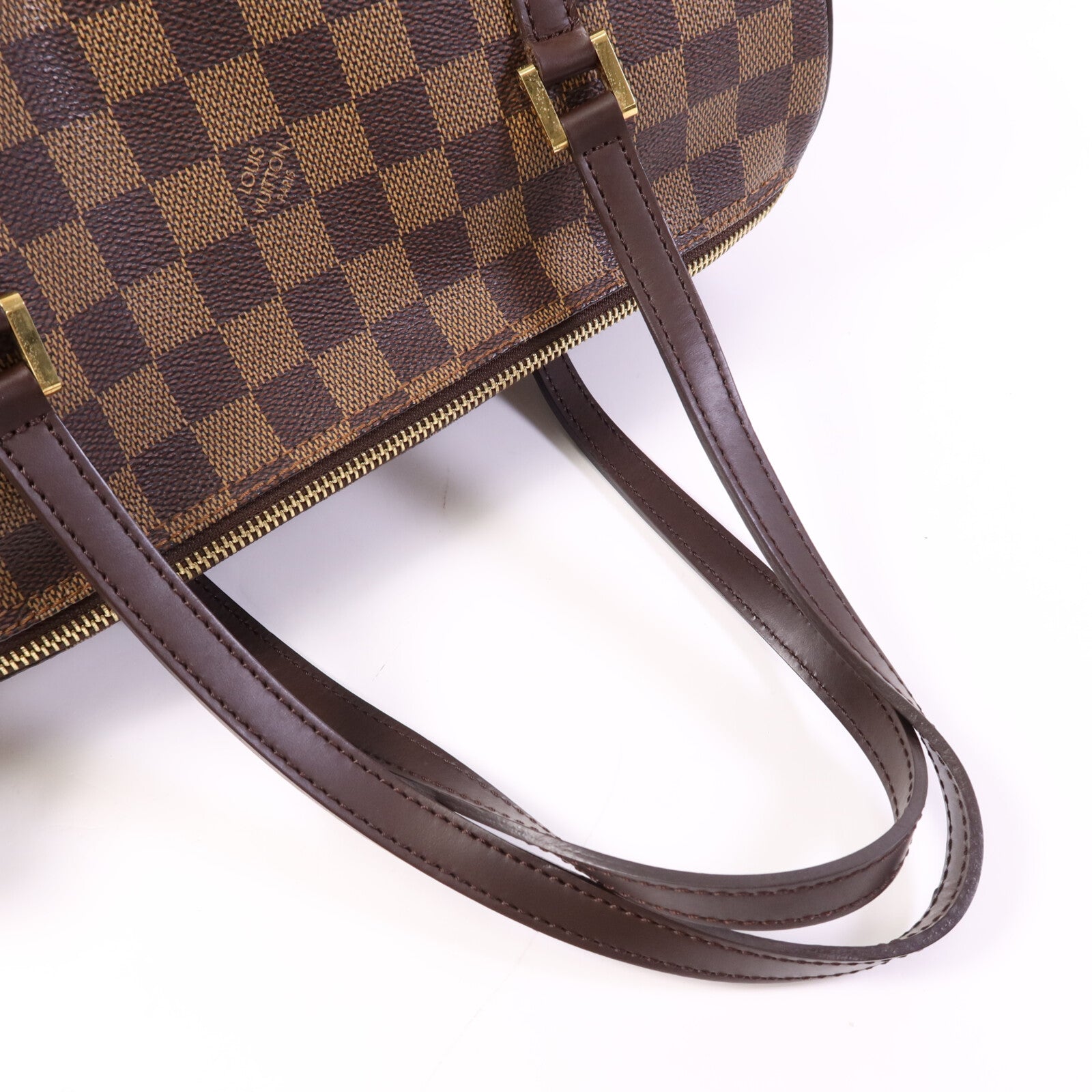 LOUIS VUITTON Damier Papillon GM金扣肩背袋