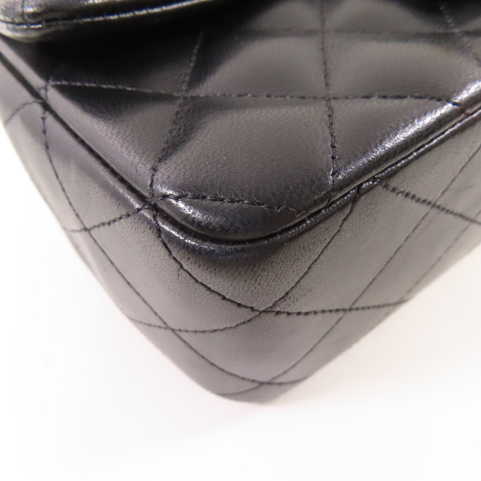 CHANEL 羊皮皮革Shoulder Bag銀扣鏈帶肩背袋