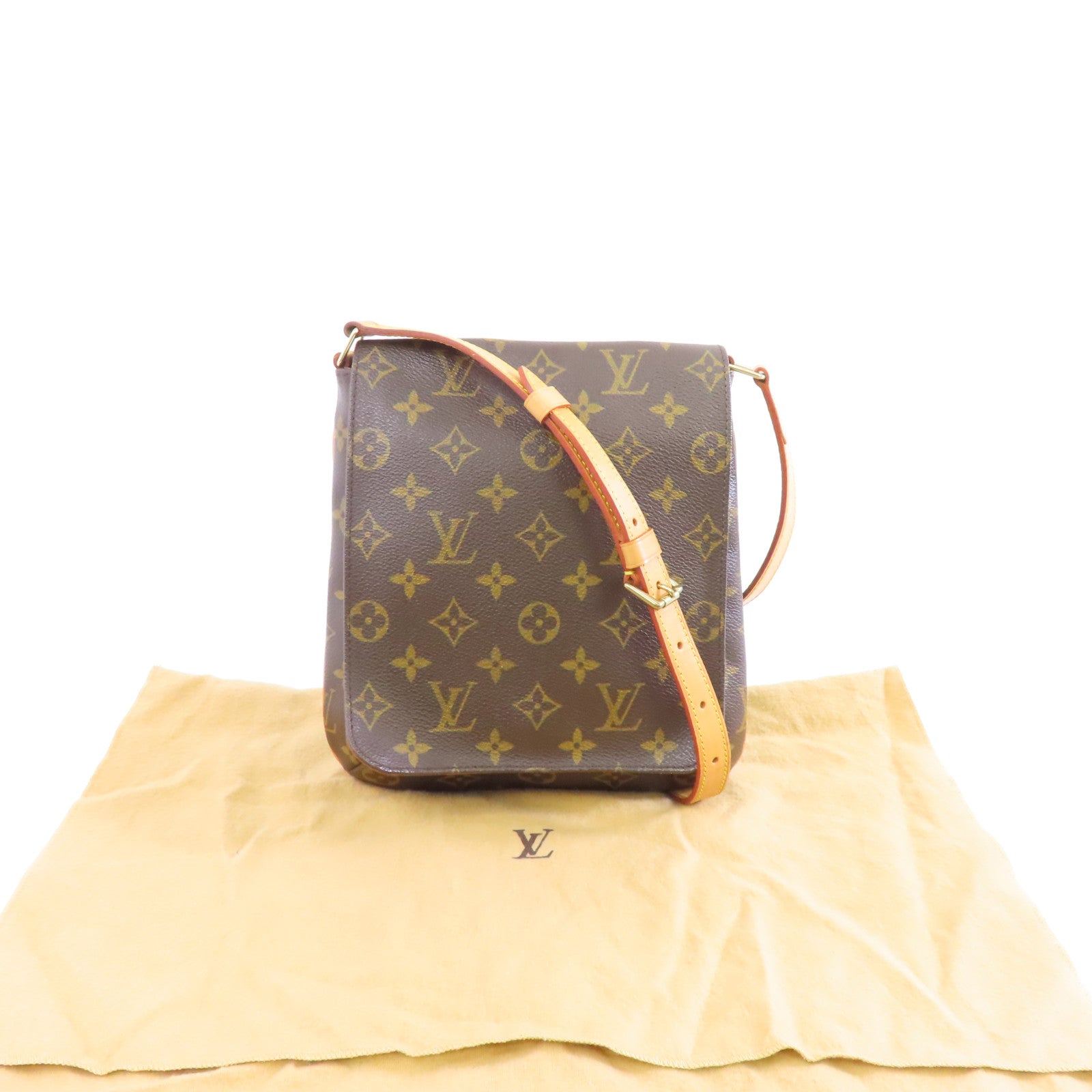 LOUIS VUITTON 【激減優惠】Monogram Musette Salsa金扣肩背袋棕色