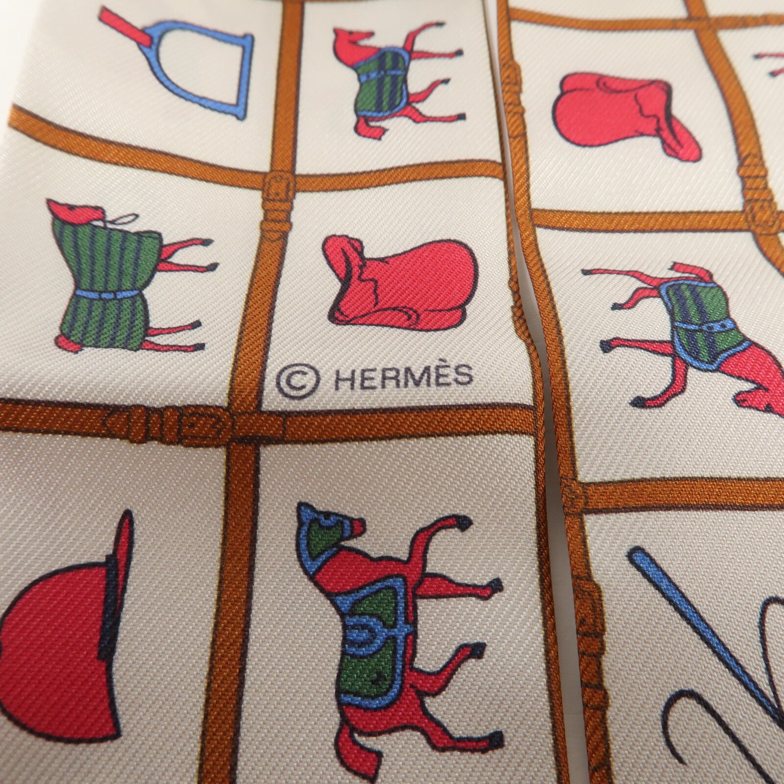 HERMES 絲質Twilly絲巾