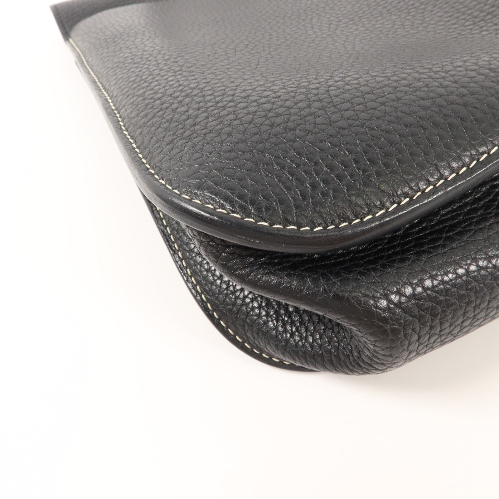 HERMES Clemence皮革Halzan 31手挽肩背兩用袋Noir