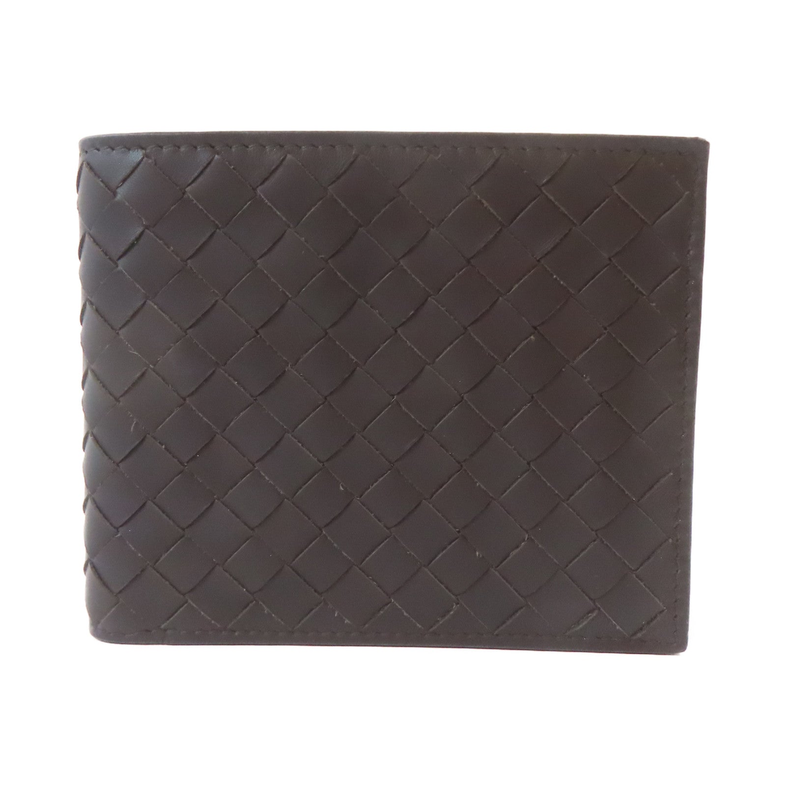 BOTTEGA VENETA 織紋羊皮皮革Bifold Wallet錢包啡色