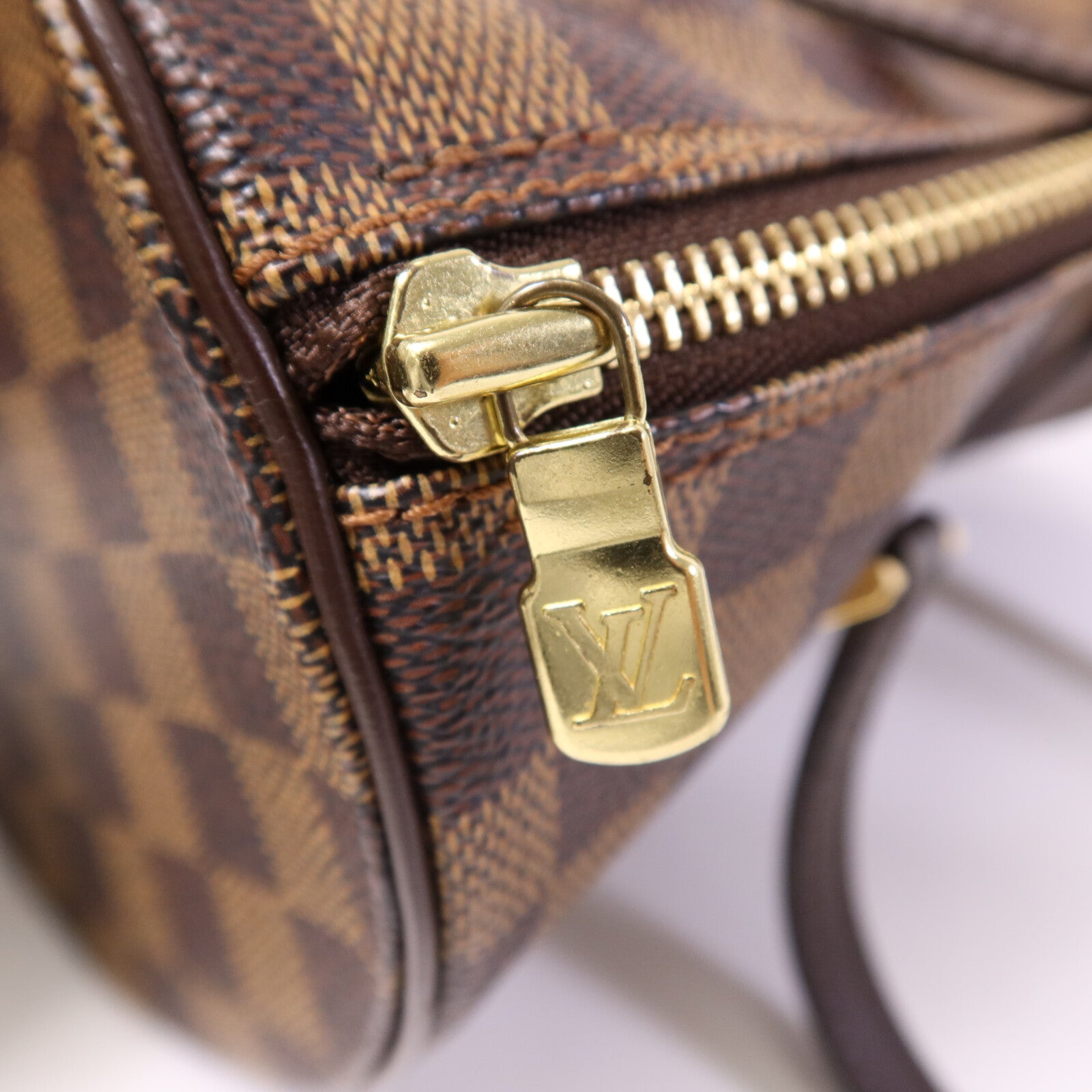 LOUIS VUITTON Damier Papillon GM金扣肩背袋