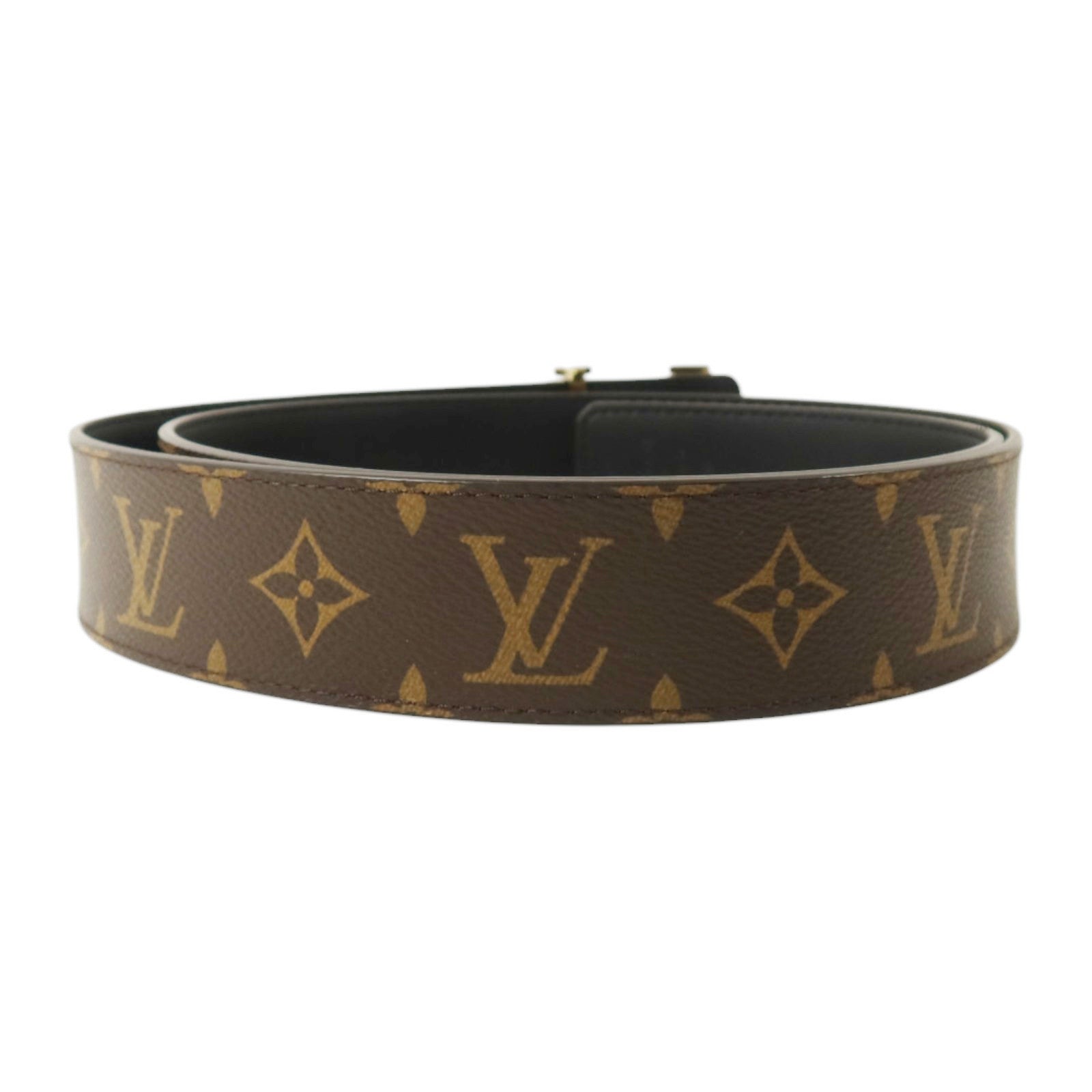 LOUIS VUITTON Monogram Initiales Belt 100cm金扣腰帶