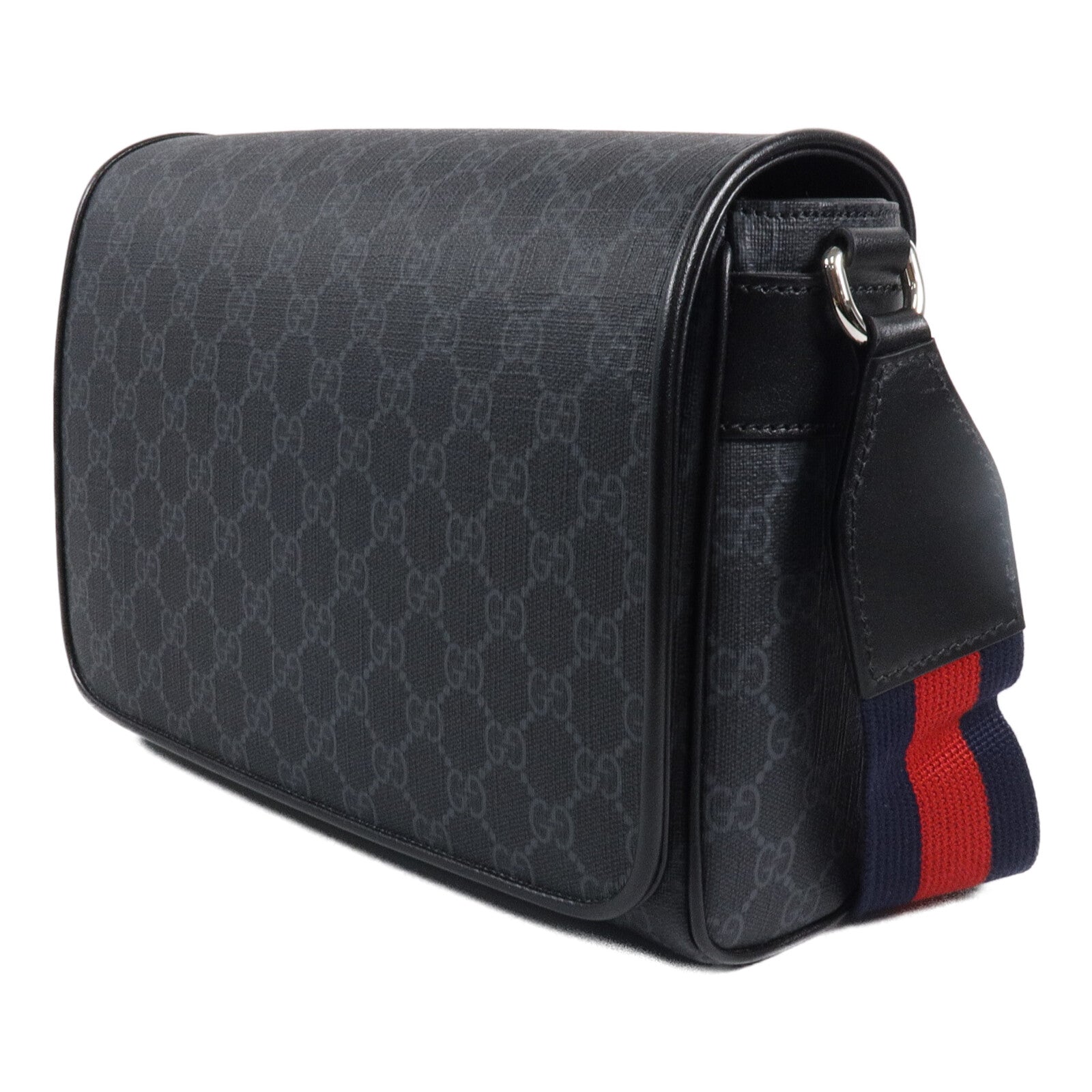 GUCCI 塗層帆布GG Black Medium Crssbody Bag肩背袋