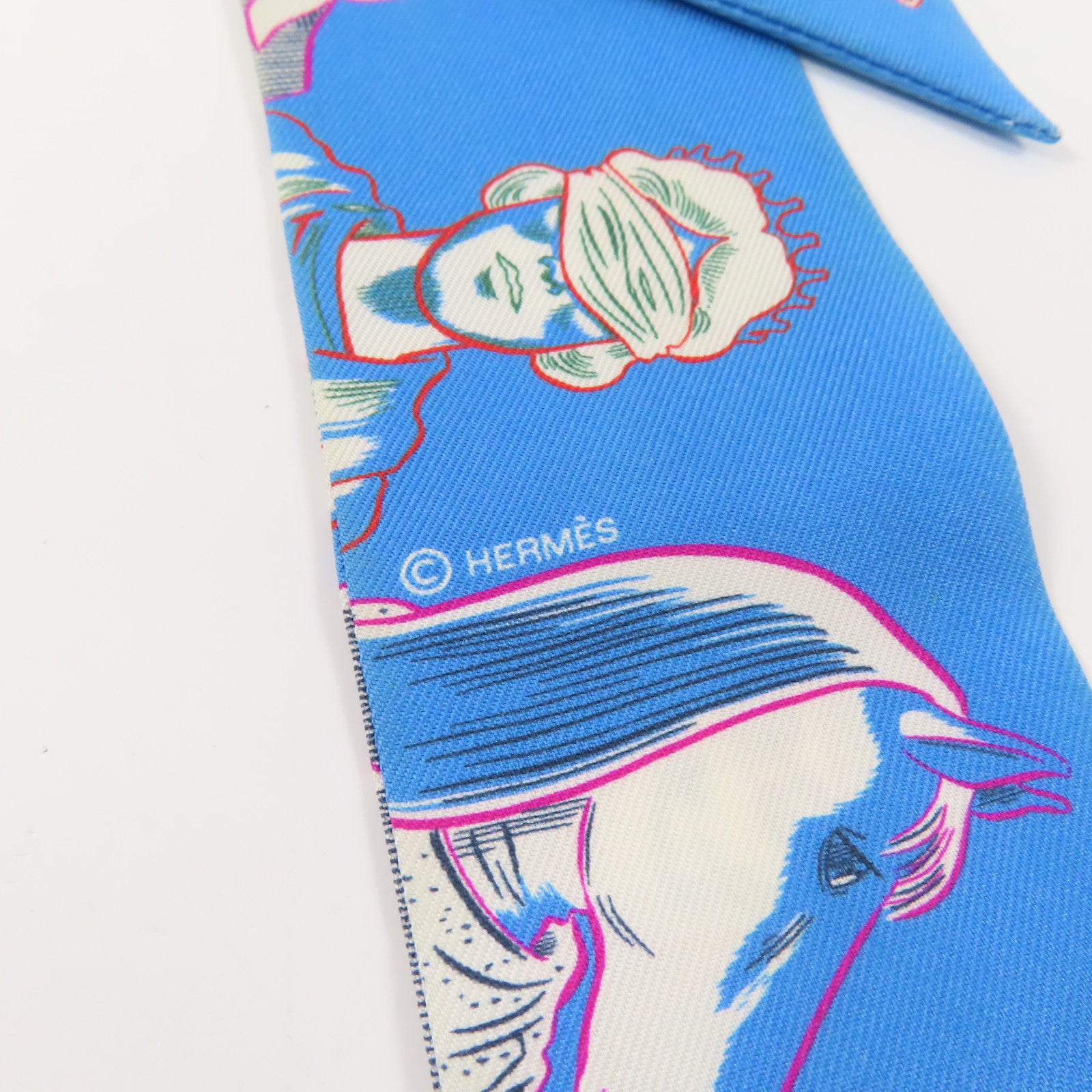 HERMES 絲質Twilly絲巾