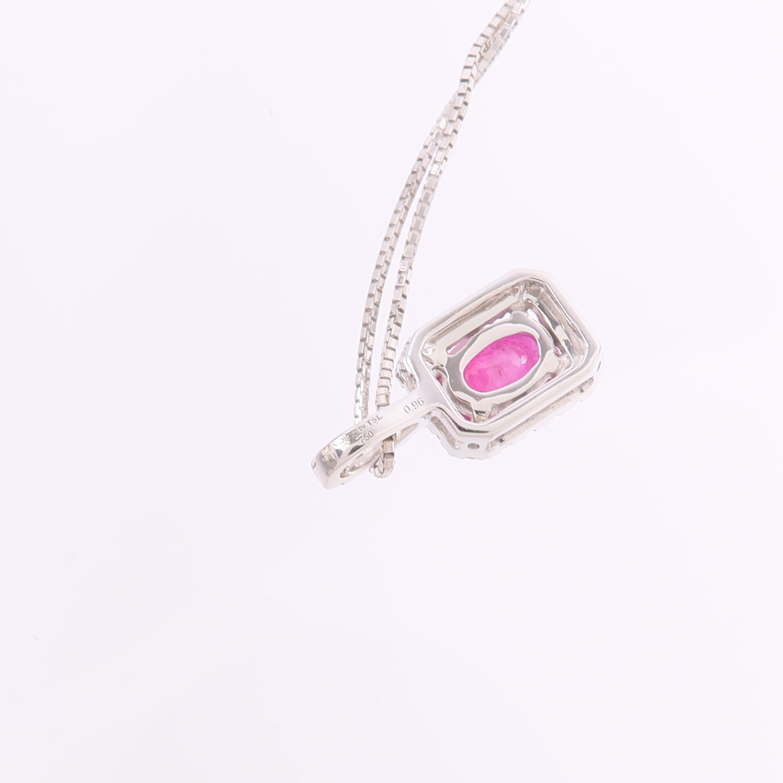 JEWELRY 18K白金Ruby Diamond Necklace紅寶石/鑽石項鍊